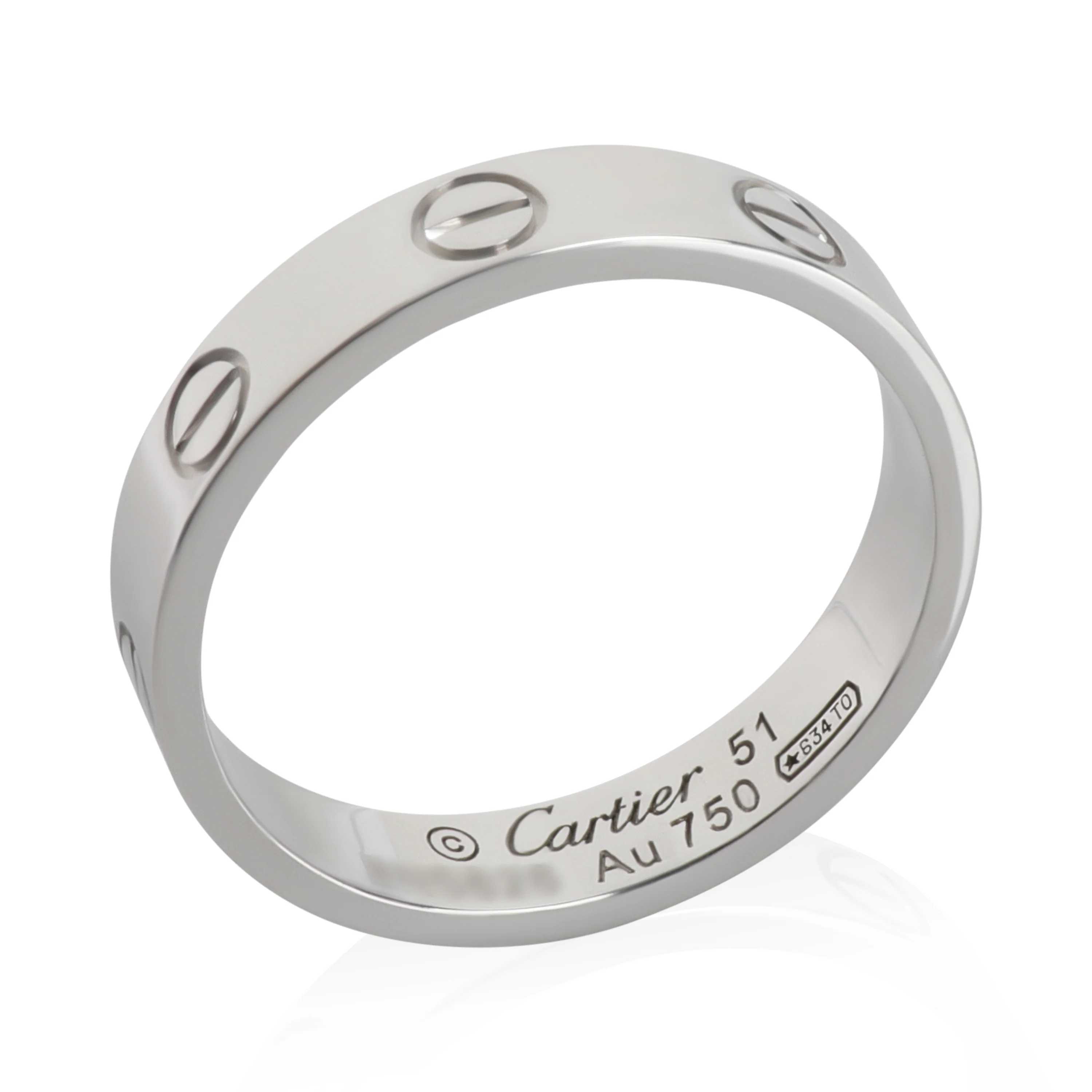 White Gold  Small Model Love Ring - Image 4