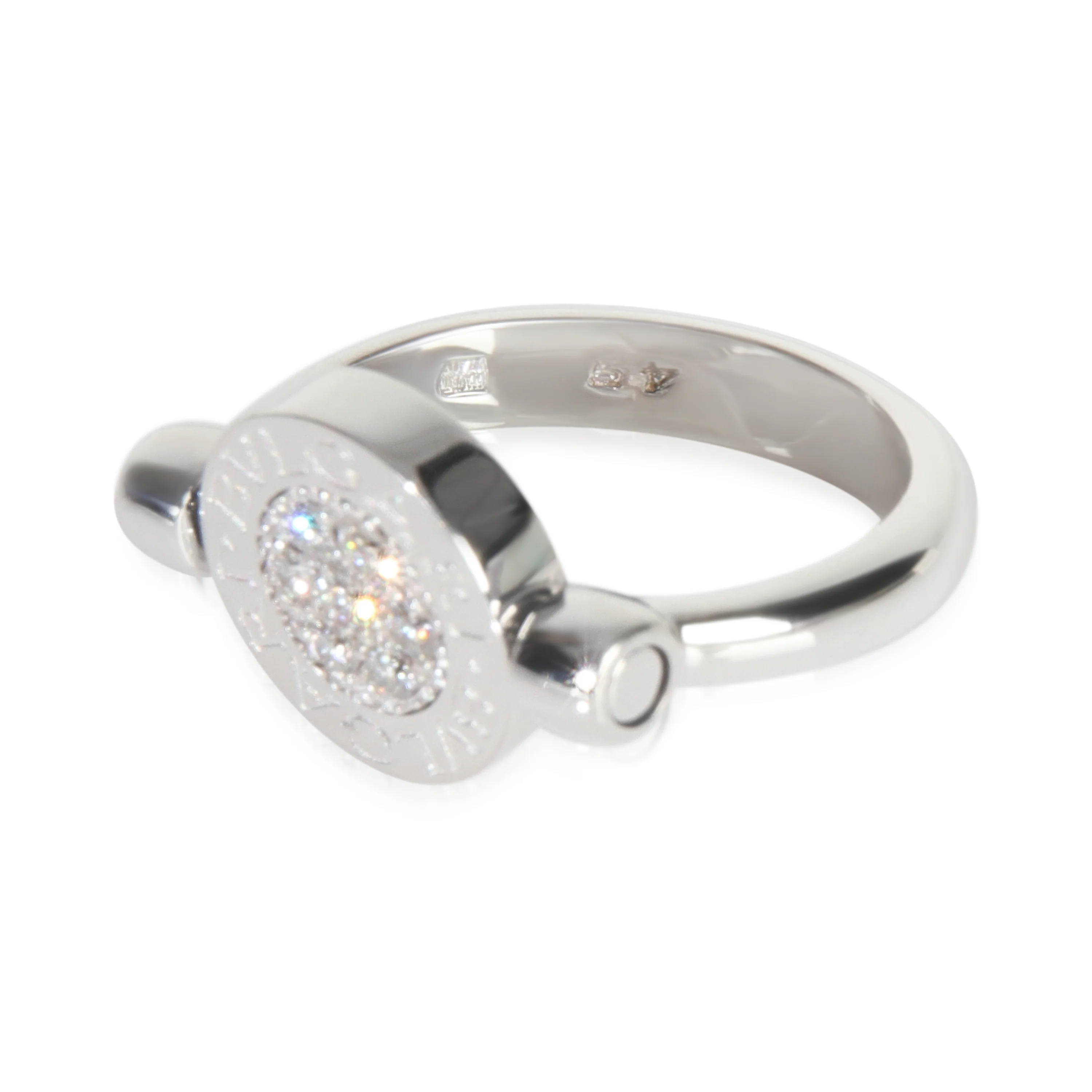 White Gold Diamond Bvlgari Bvlgari Flip Ring - Image 3