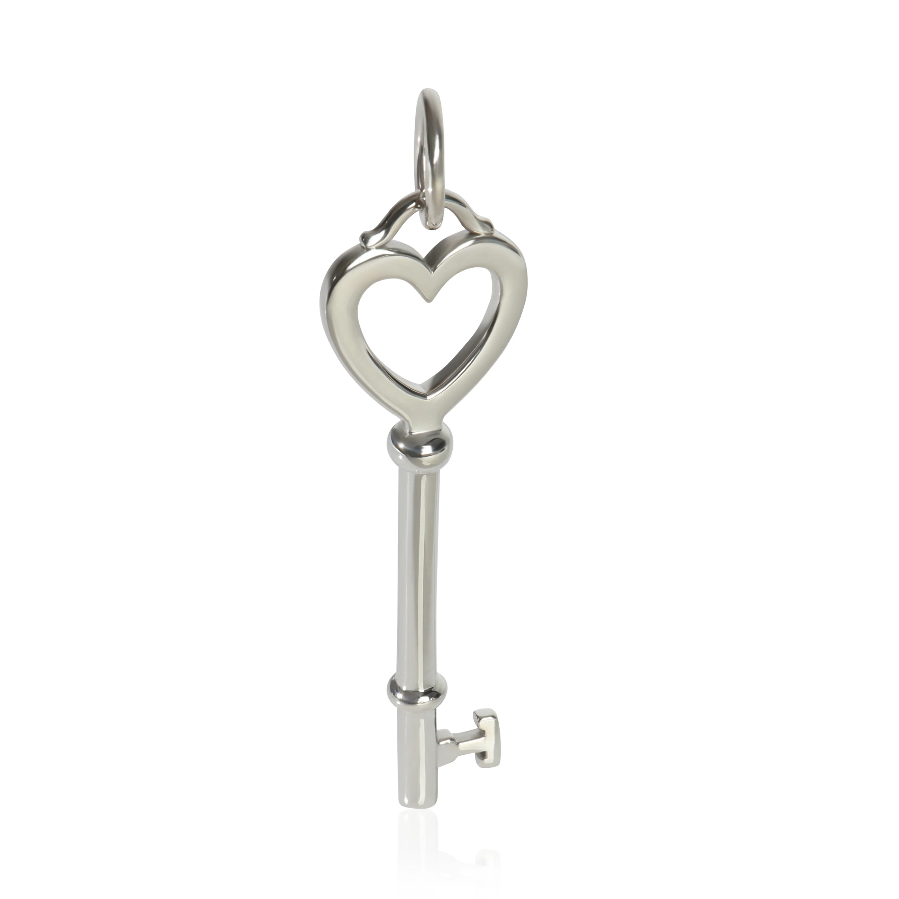 Sterling Silver  Heart Key Pendant