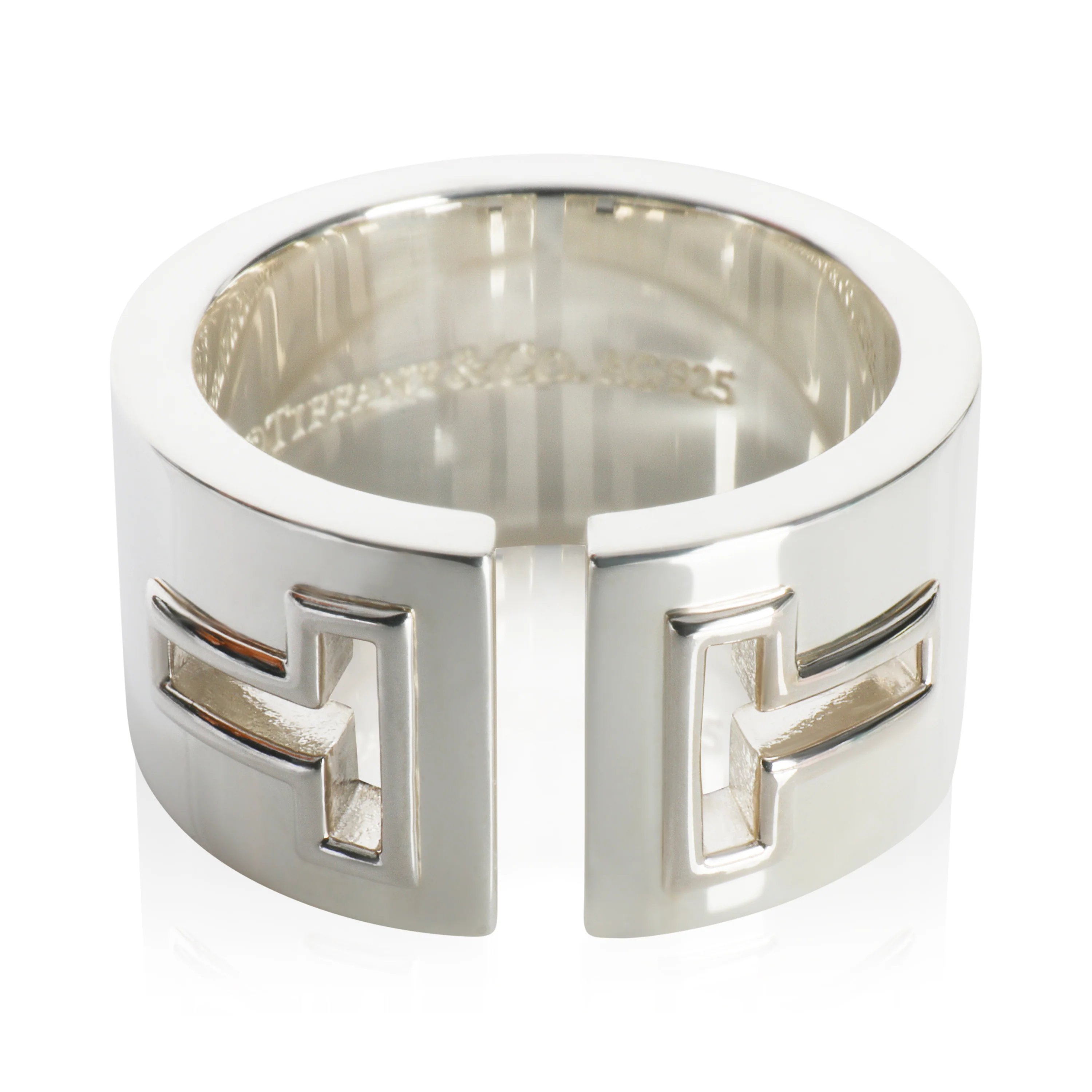 Sterling Silver  T Cutout Ring