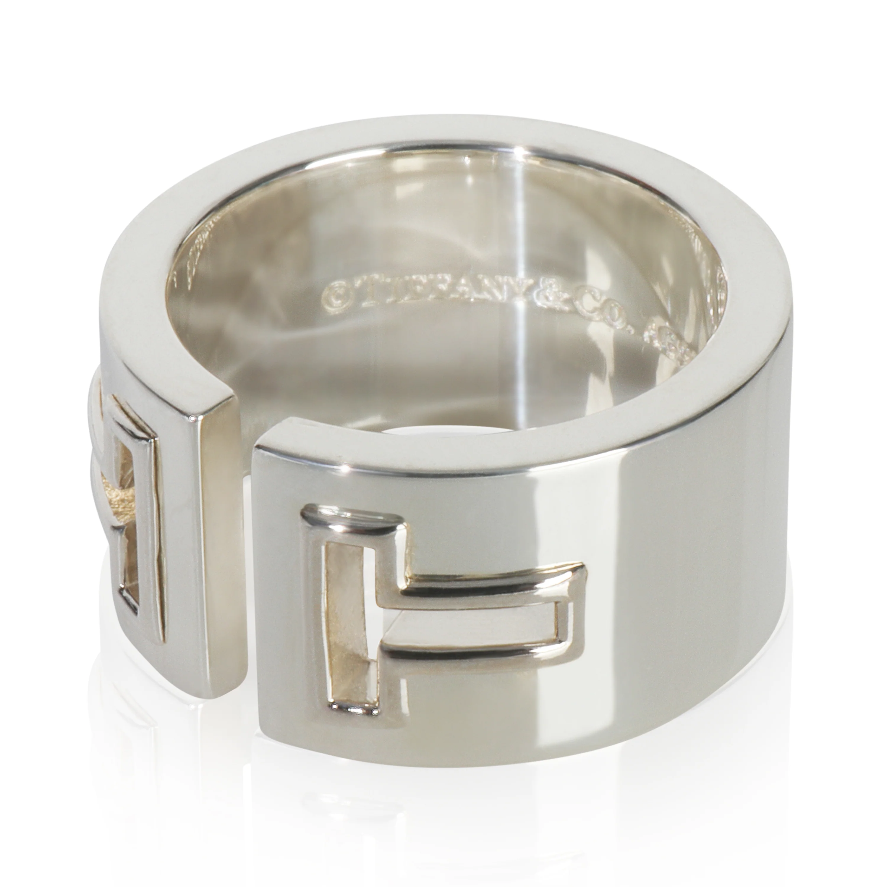 Sterling Silver  T Cutout Ring - Image 2