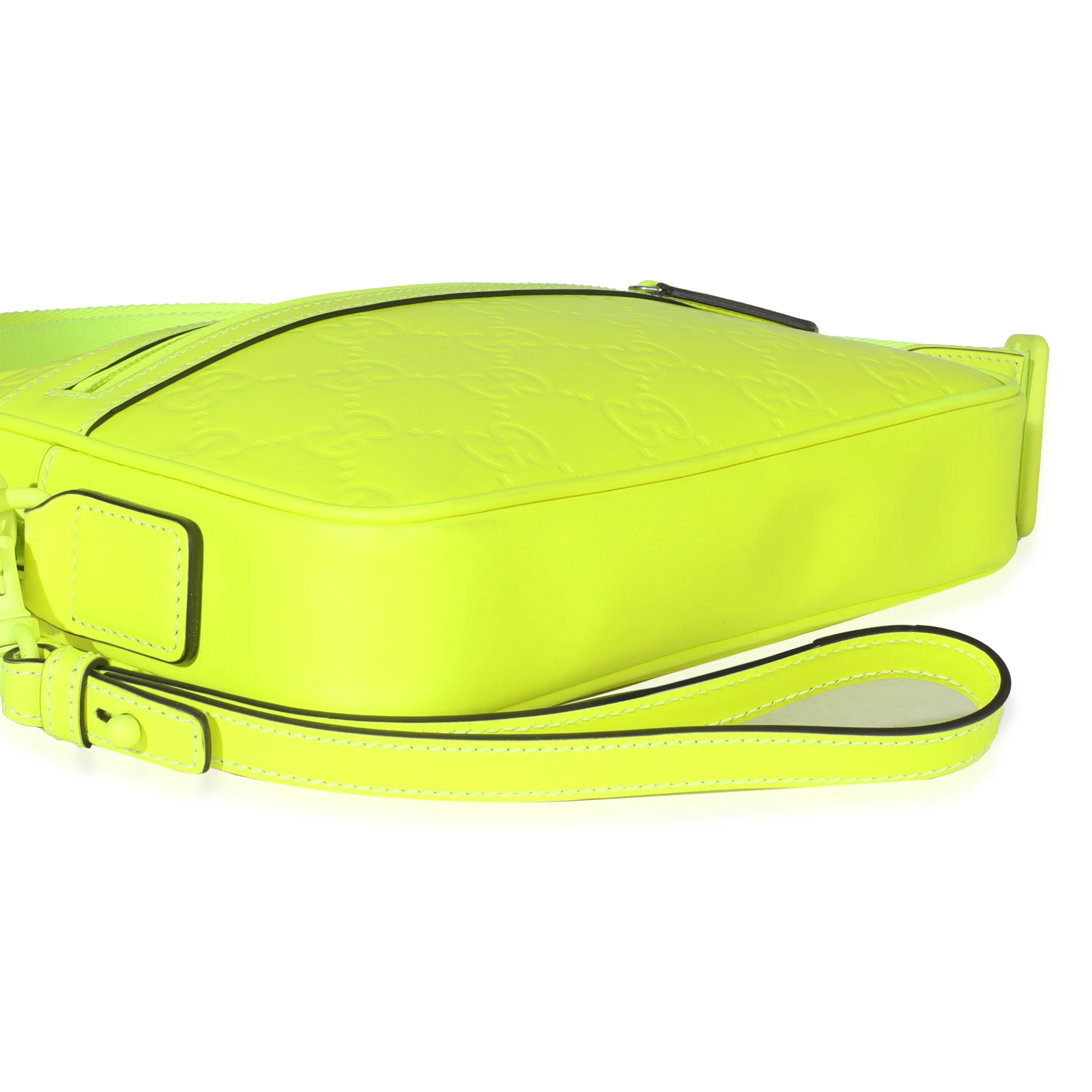 Fluorescent Yellow Rubber Effect Monogram GG Crossbody Bag - Image 6