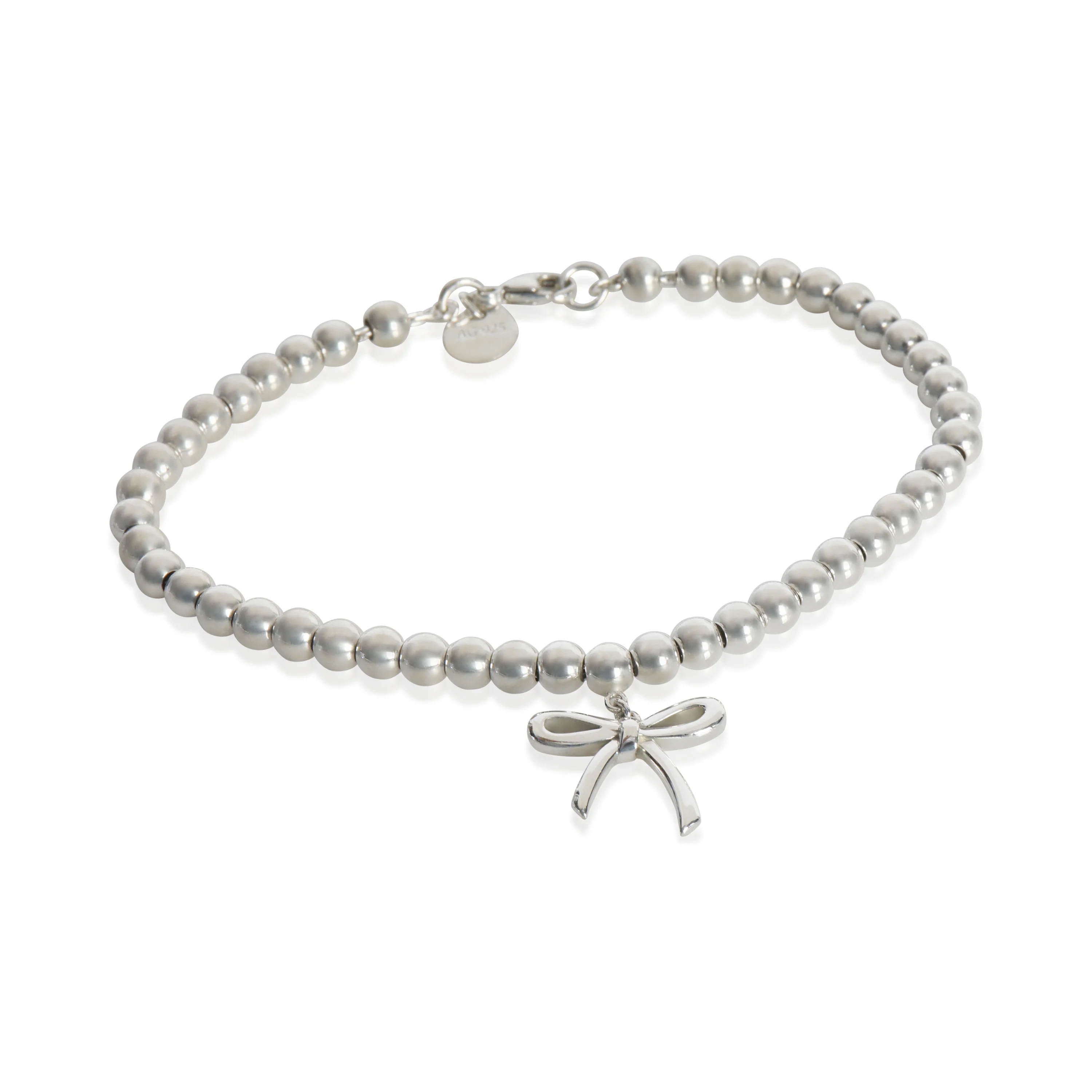 Sterling Silver Bow Charm Bracelet - Image 4