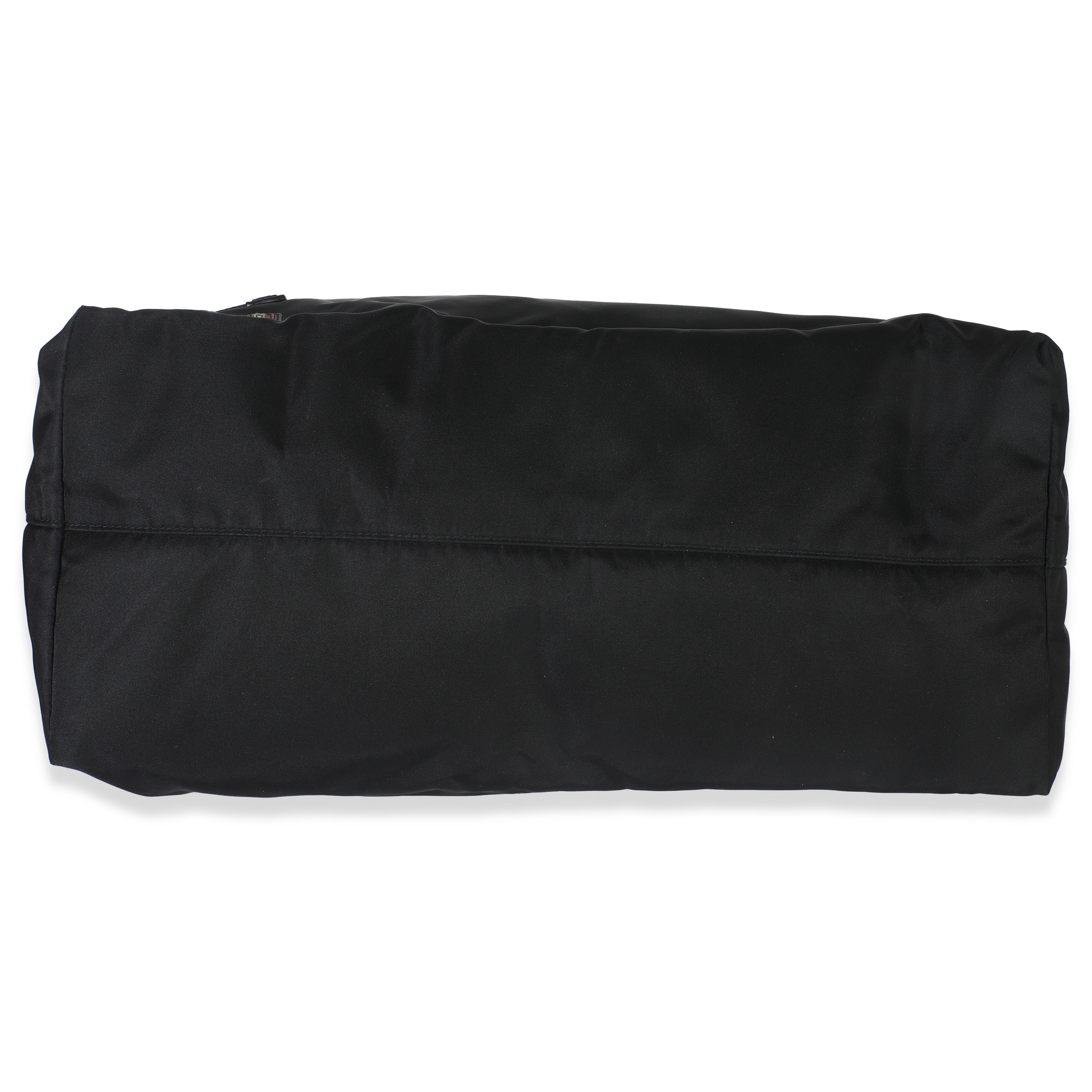 Black Nylon Multicolor Logo Patches Tote Bag - Image 5