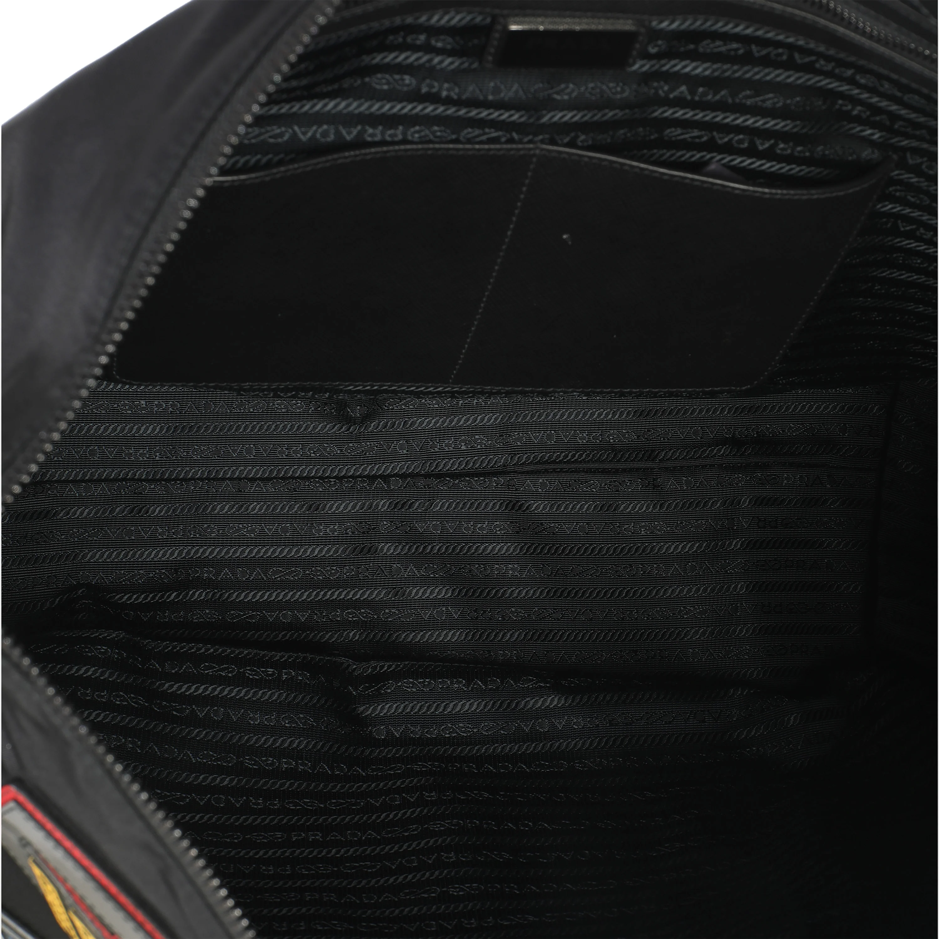 Black Nylon Multicolor Logo Patches Tote Bag - Image 8