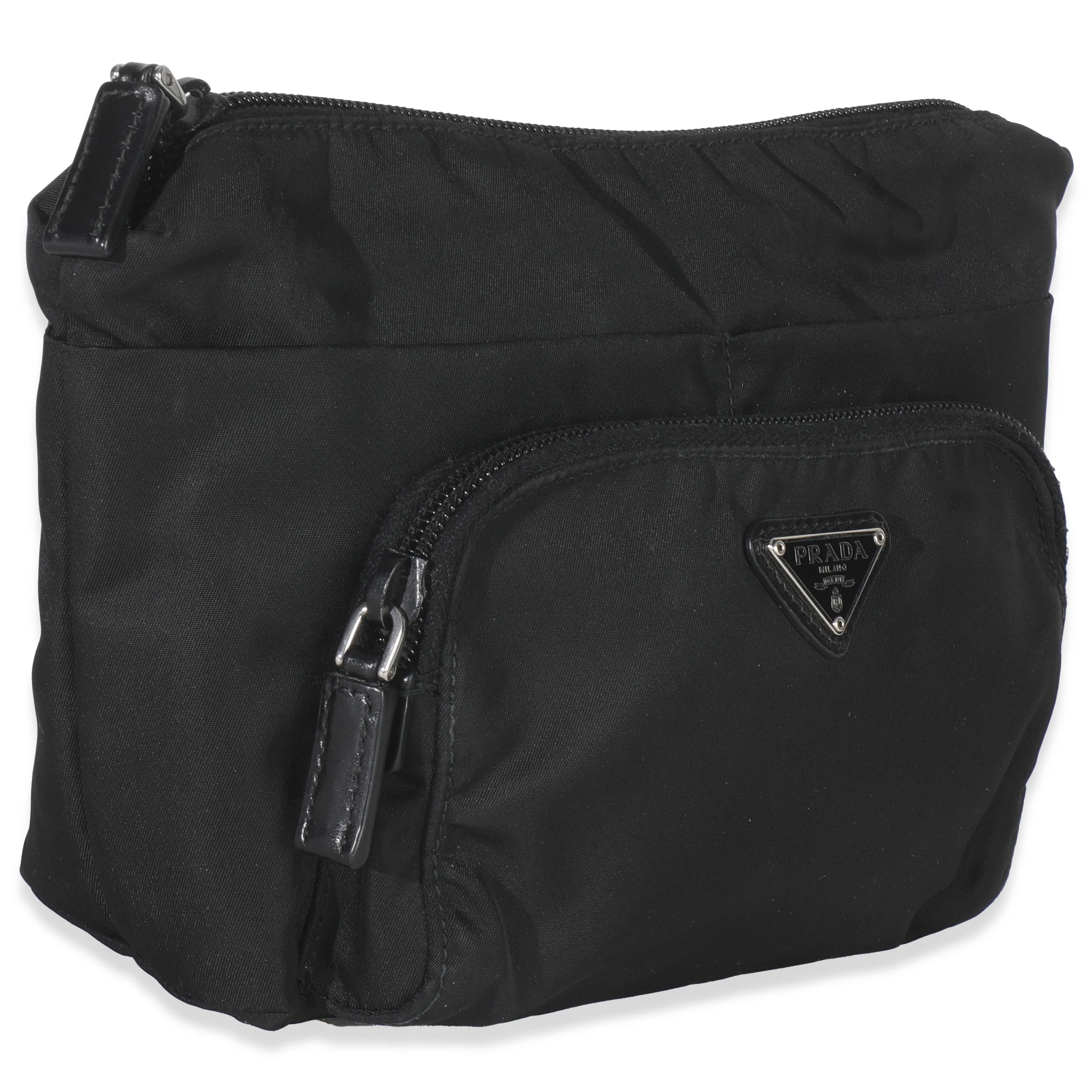 Black Nylon Front Pocket Pouch - Image 3