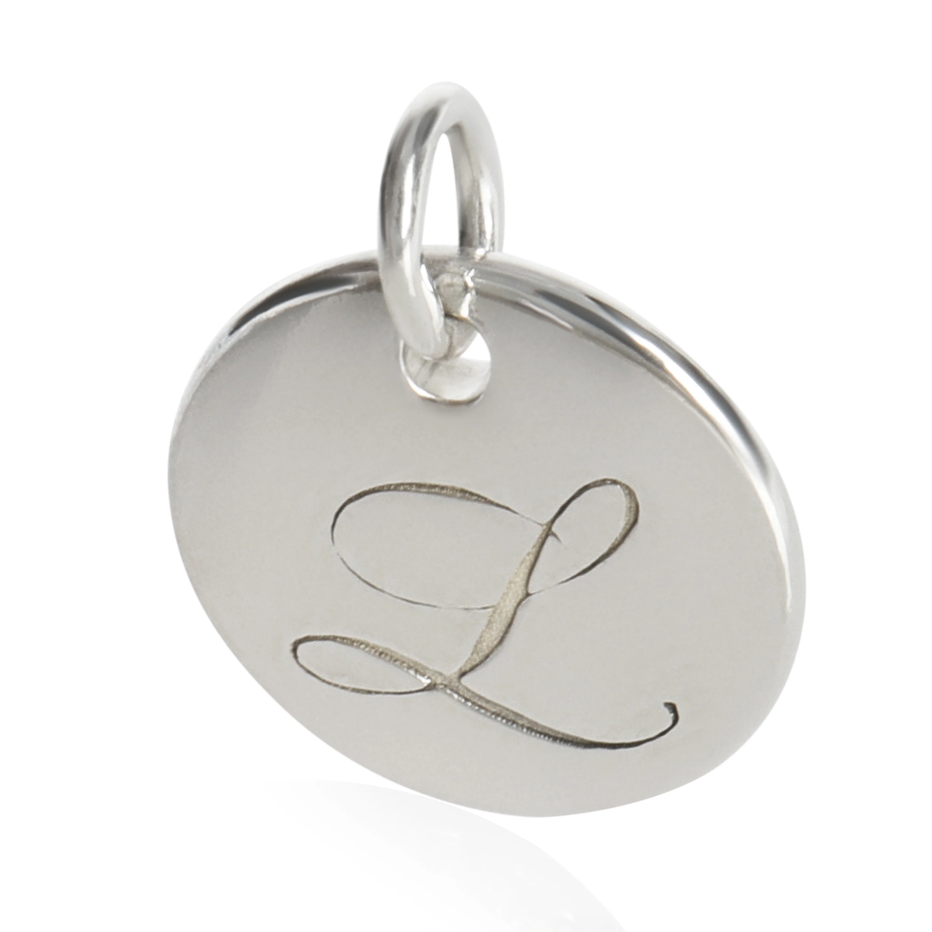 Sterling Silver Notes Initial L Charm