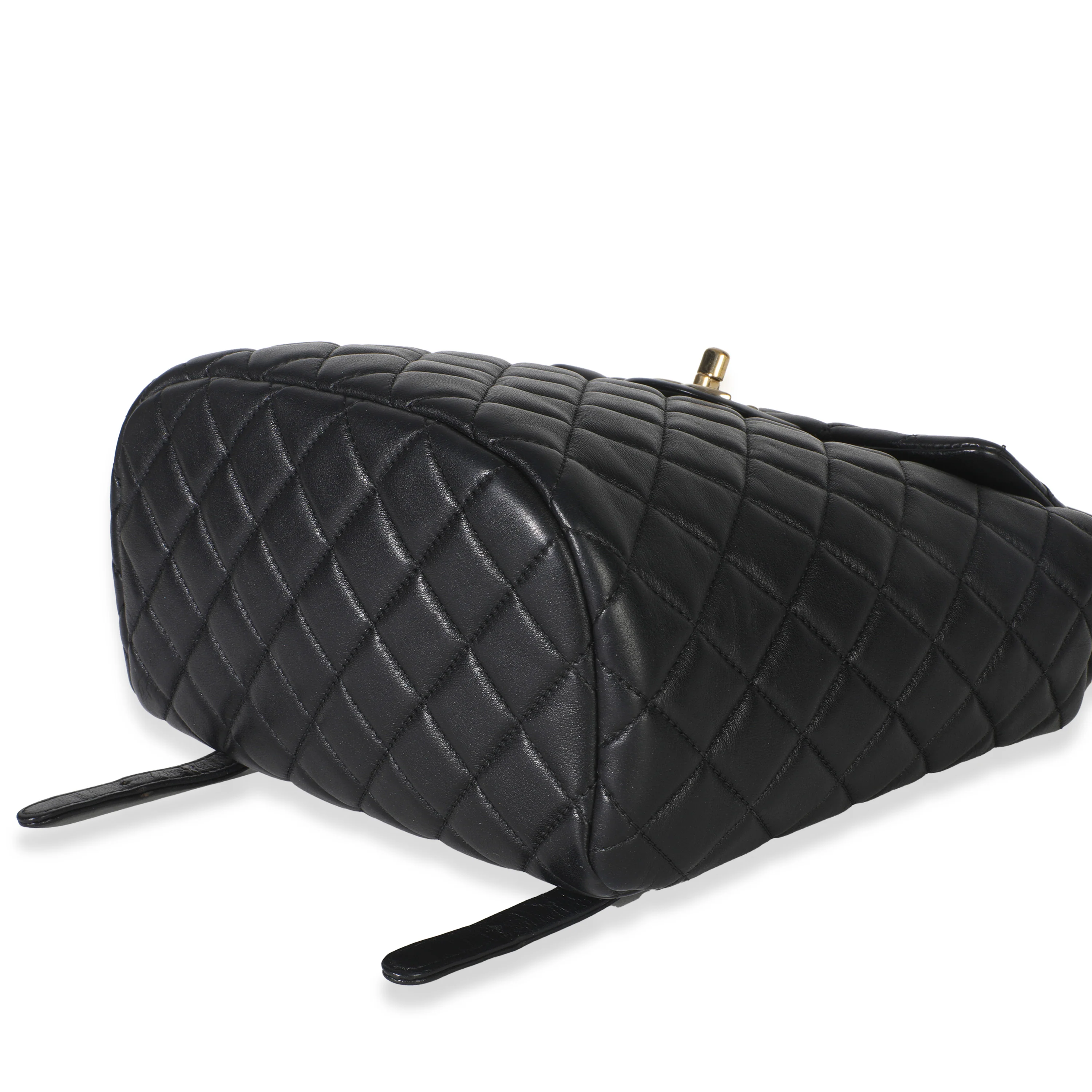 Black Lambskin Quilted Small Urban Spirit Backpack - Image 7