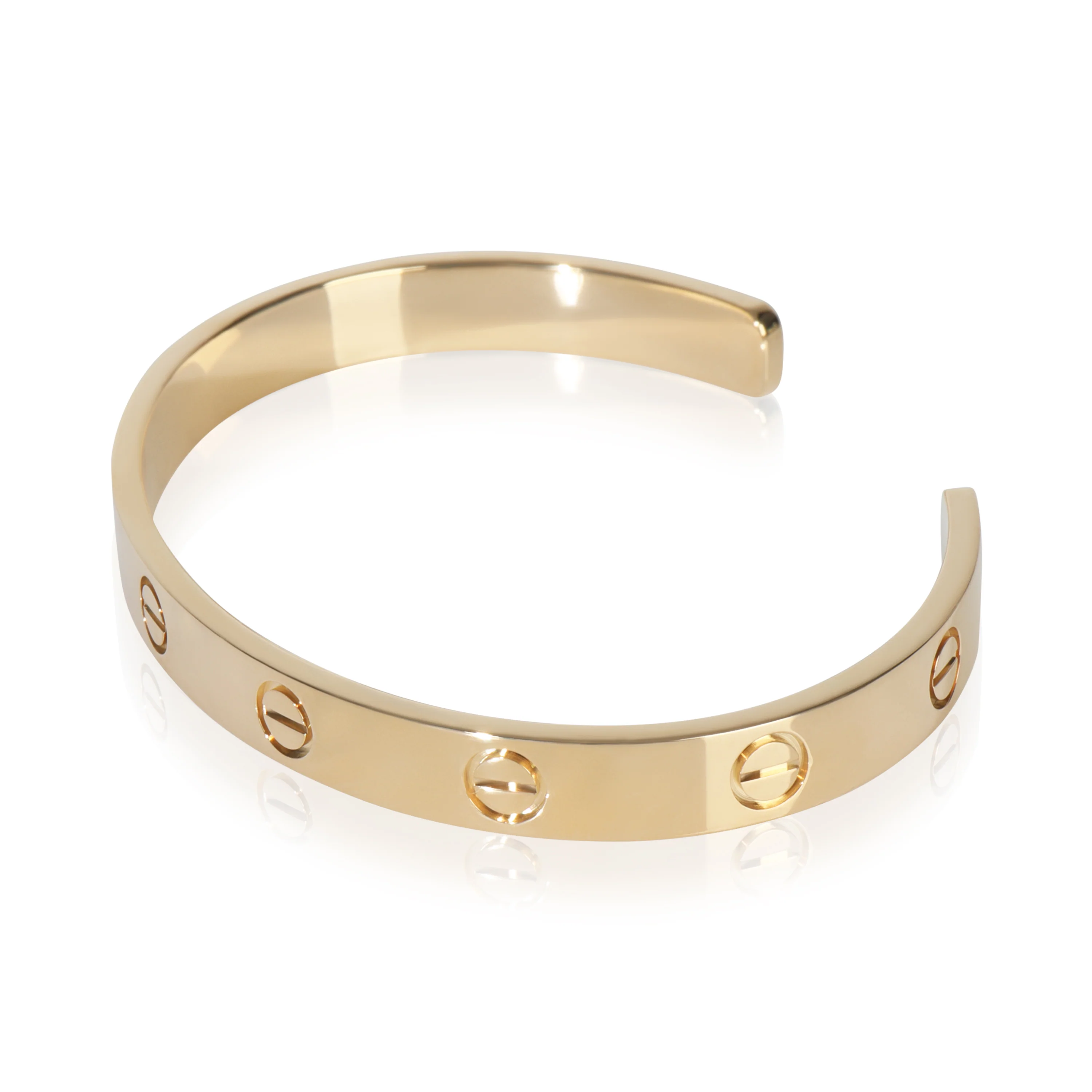 Yellow Gold Love Cuff Bracelet - Image 2