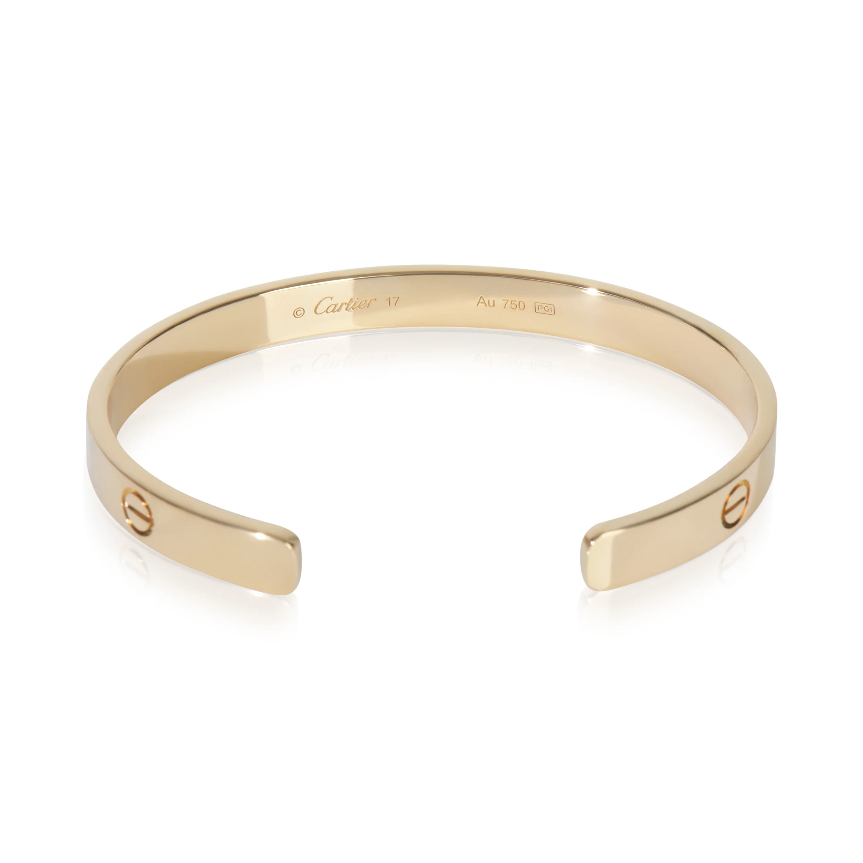 Yellow Gold Love Cuff Bracelet - Image 3