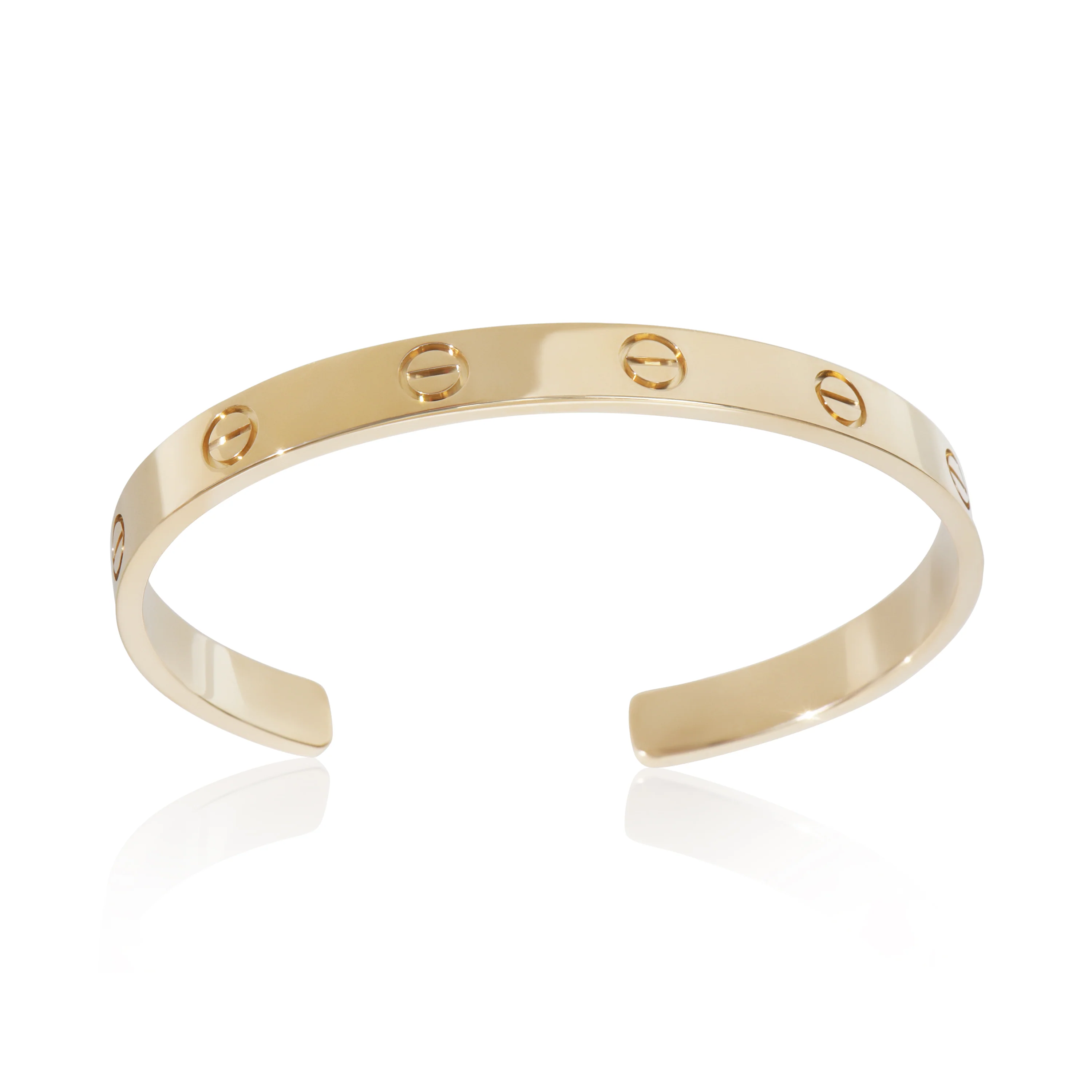 Yellow Gold Love Cuff Bracelet - Image 4