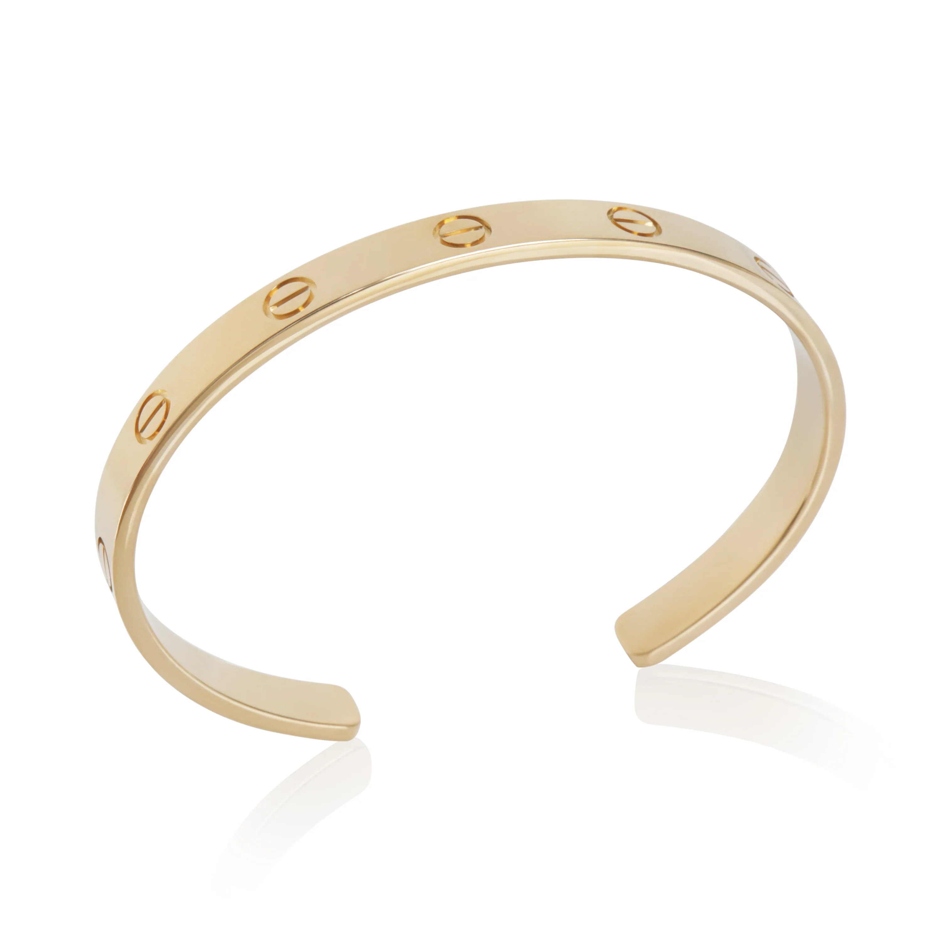 Yellow Gold Love Cuff Bracelet - Image 5