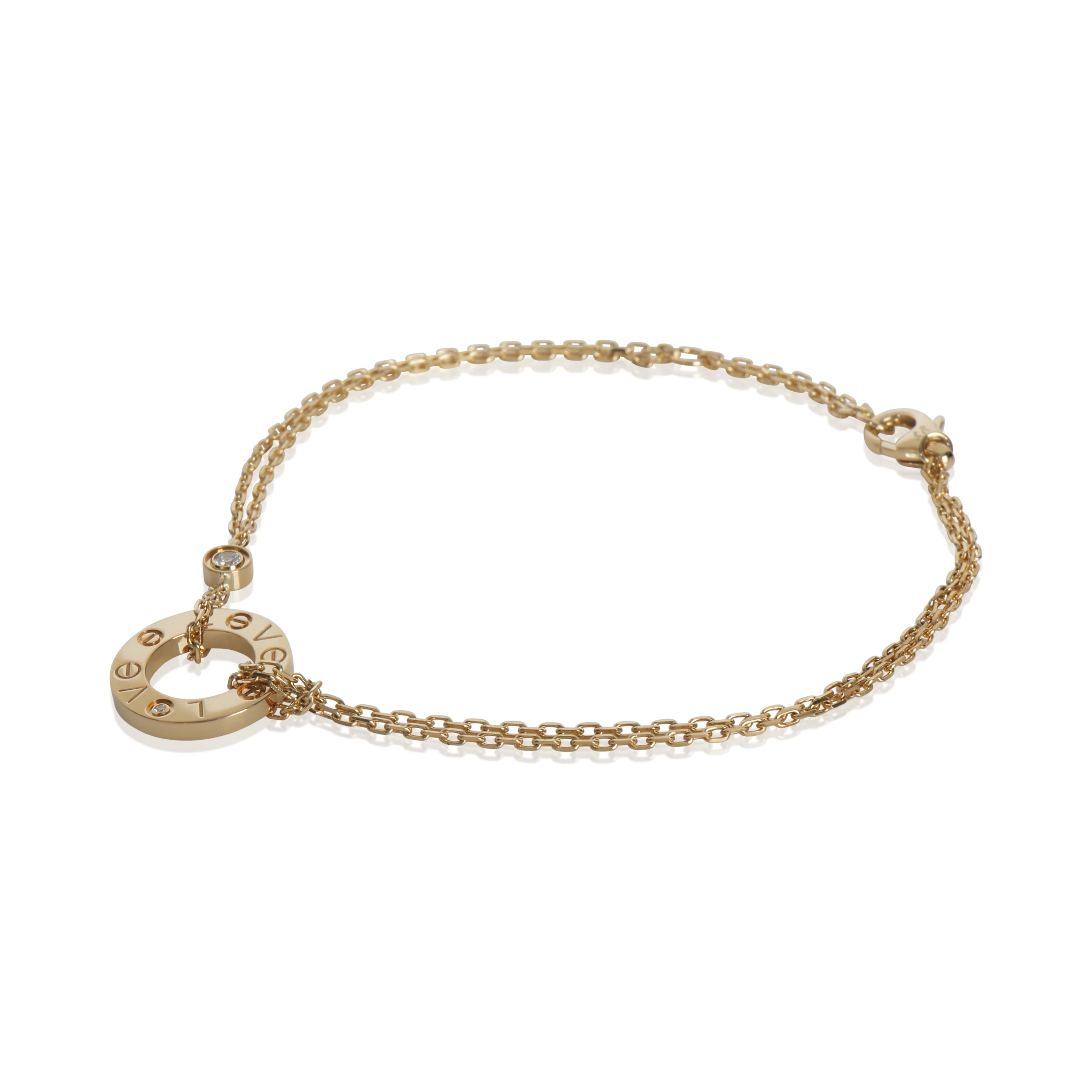 Yellow Gold Diamond Love Bracelet - Image 2