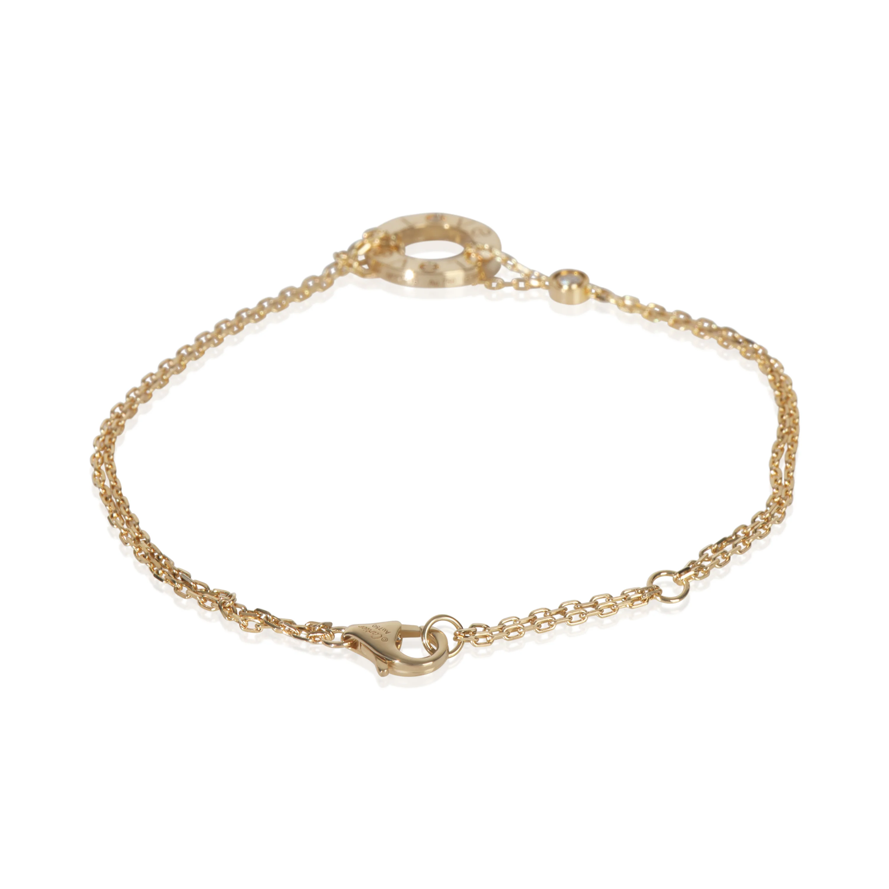 Yellow Gold Diamond Love Bracelet - Image 3