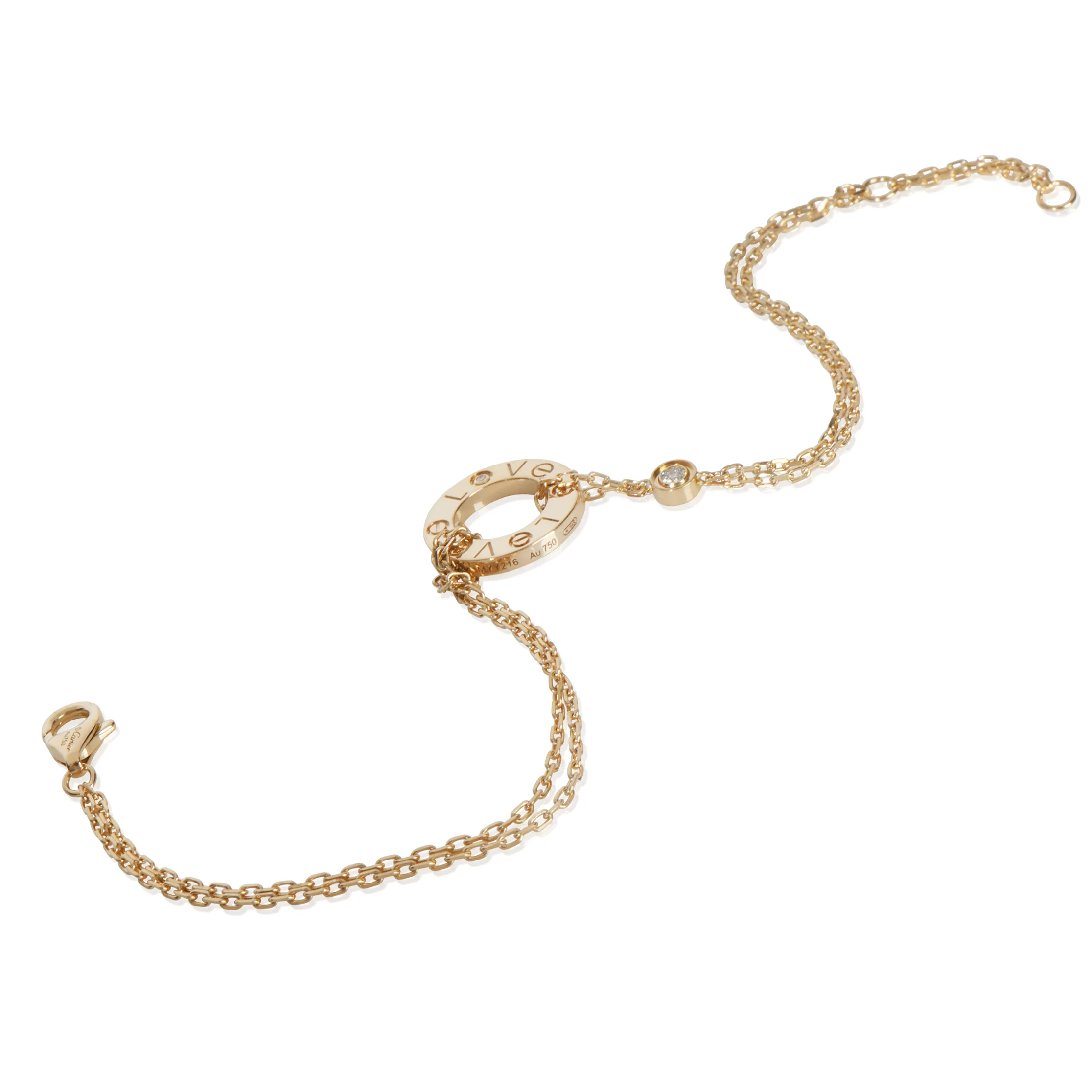 Yellow Gold Diamond Love Bracelet - Image 4