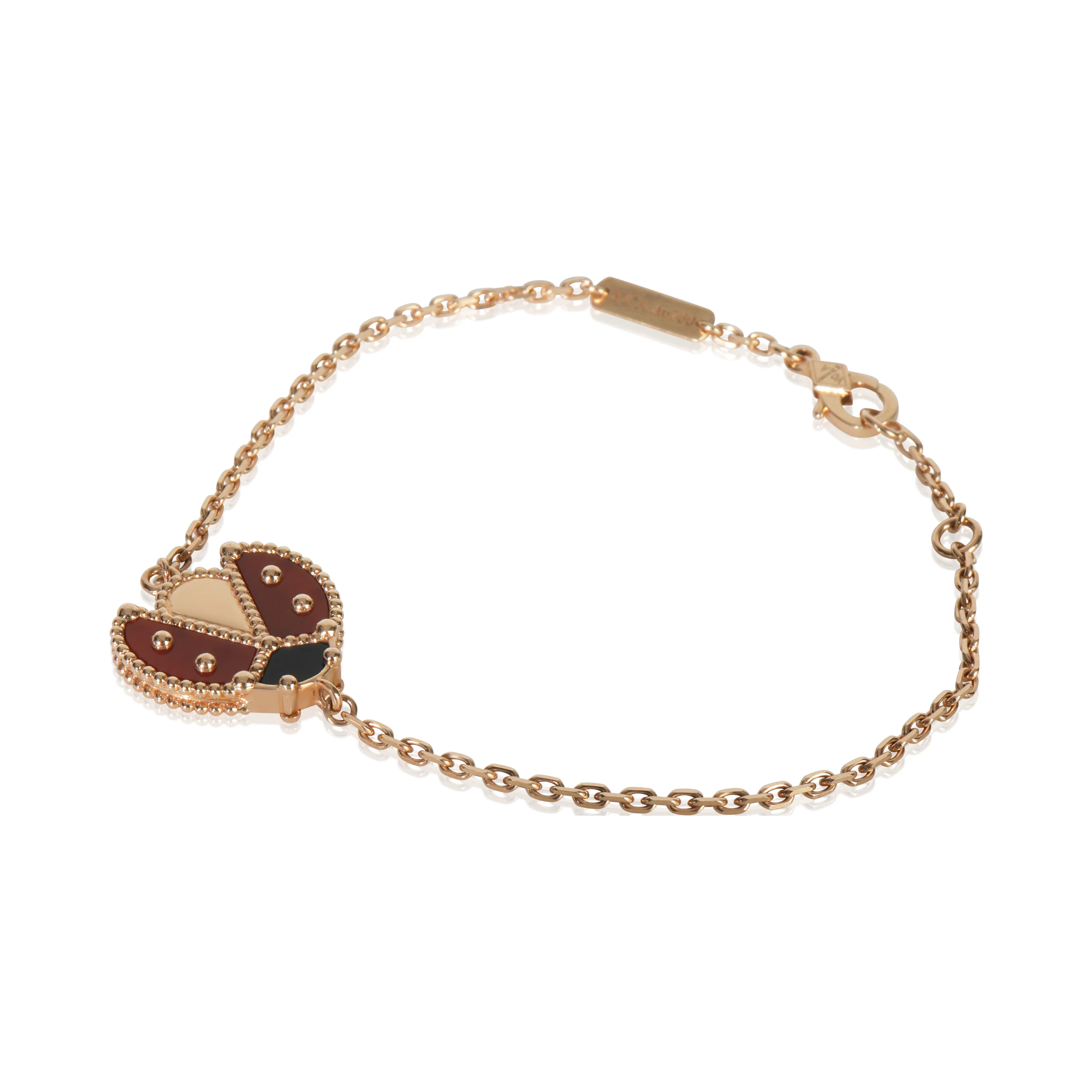 Rose Gold Carnelian and Onyx Lucky Spring Bracelet - Image 2