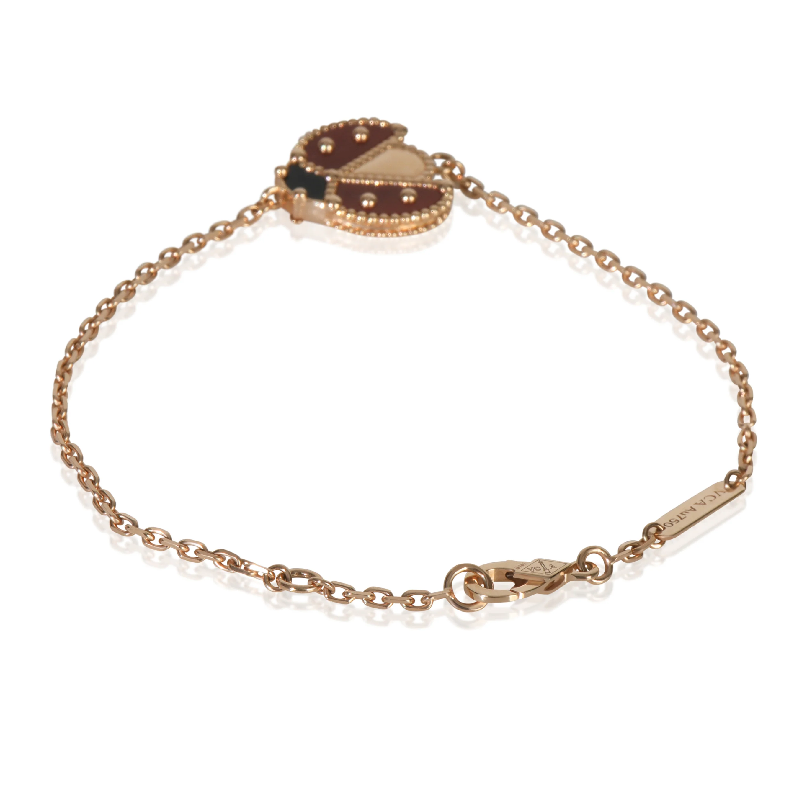 Rose Gold Carnelian and Onyx Lucky Spring Bracelet - Image 3