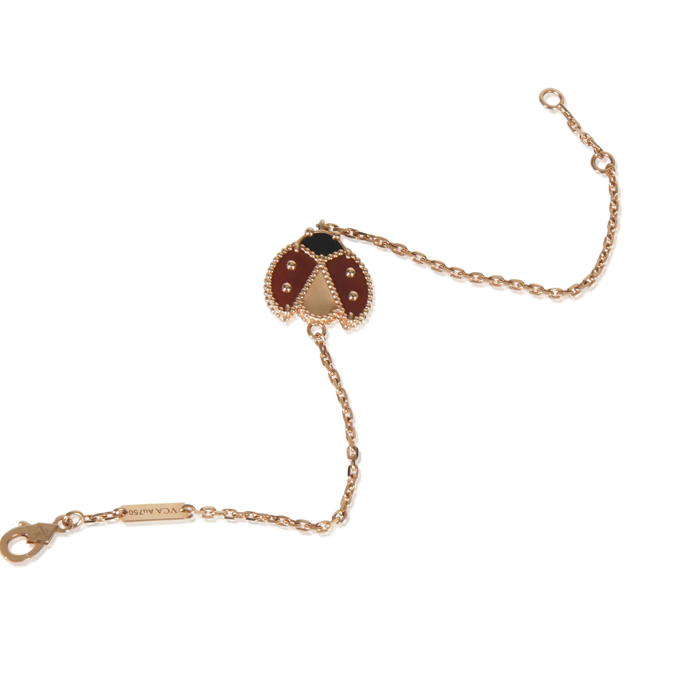Rose Gold Carnelian and Onyx Lucky Spring Bracelet - Image 5
