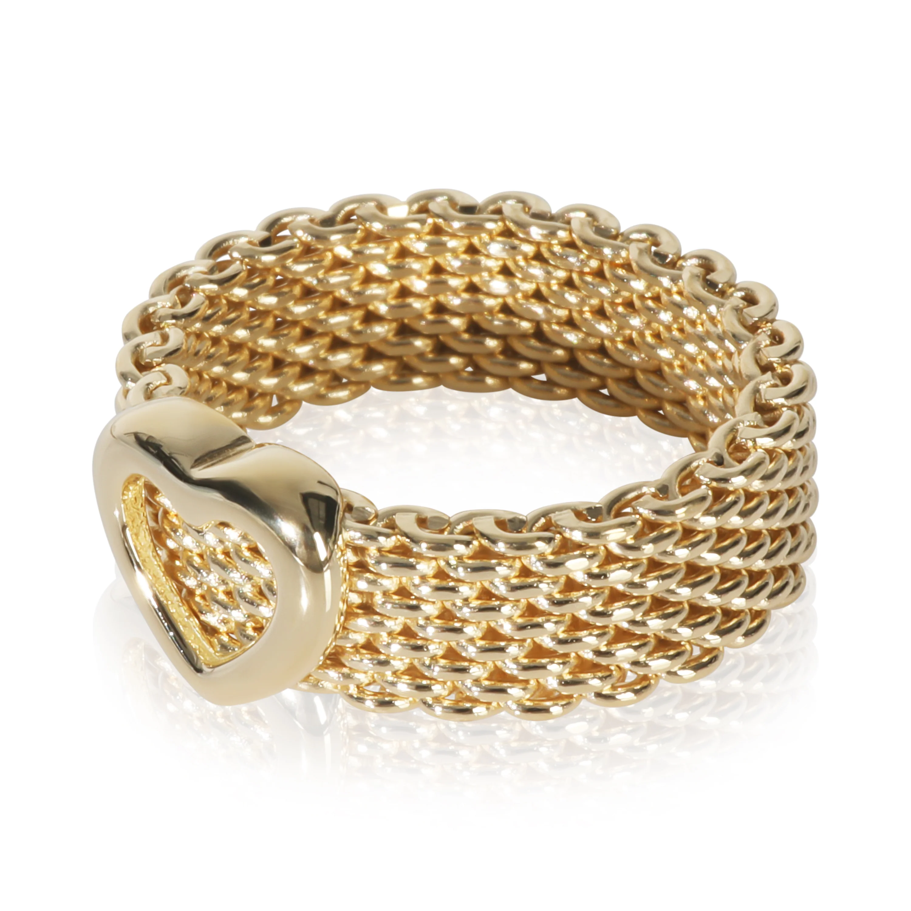 Yellow Gold Somerset Mesh Ring - Image 2