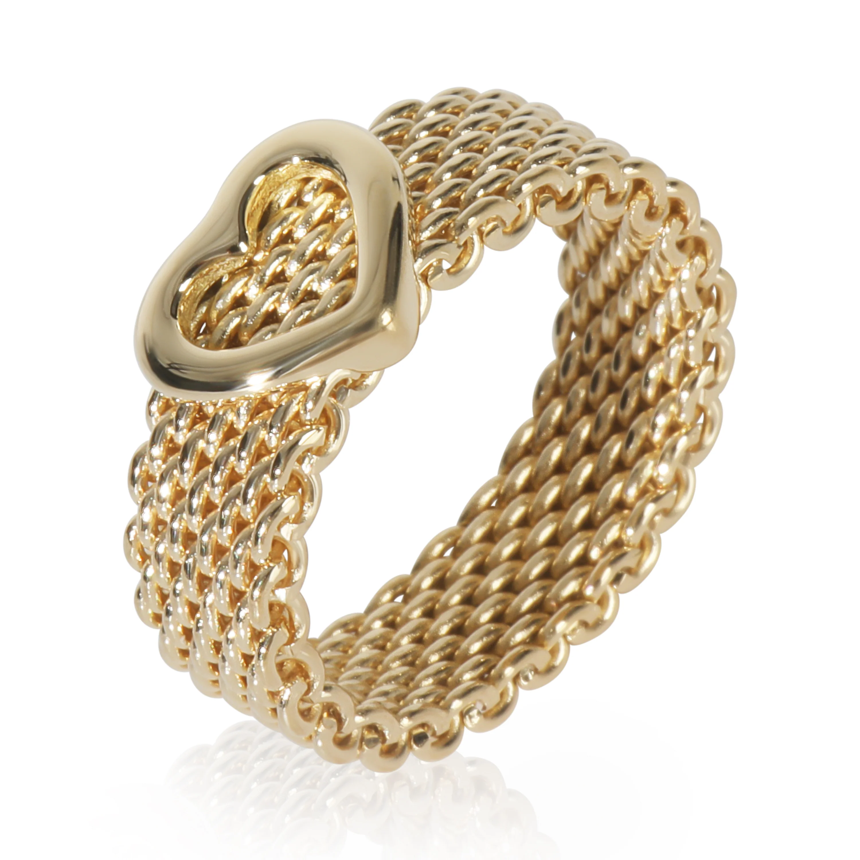 Yellow Gold Somerset Mesh Ring - Image 4
