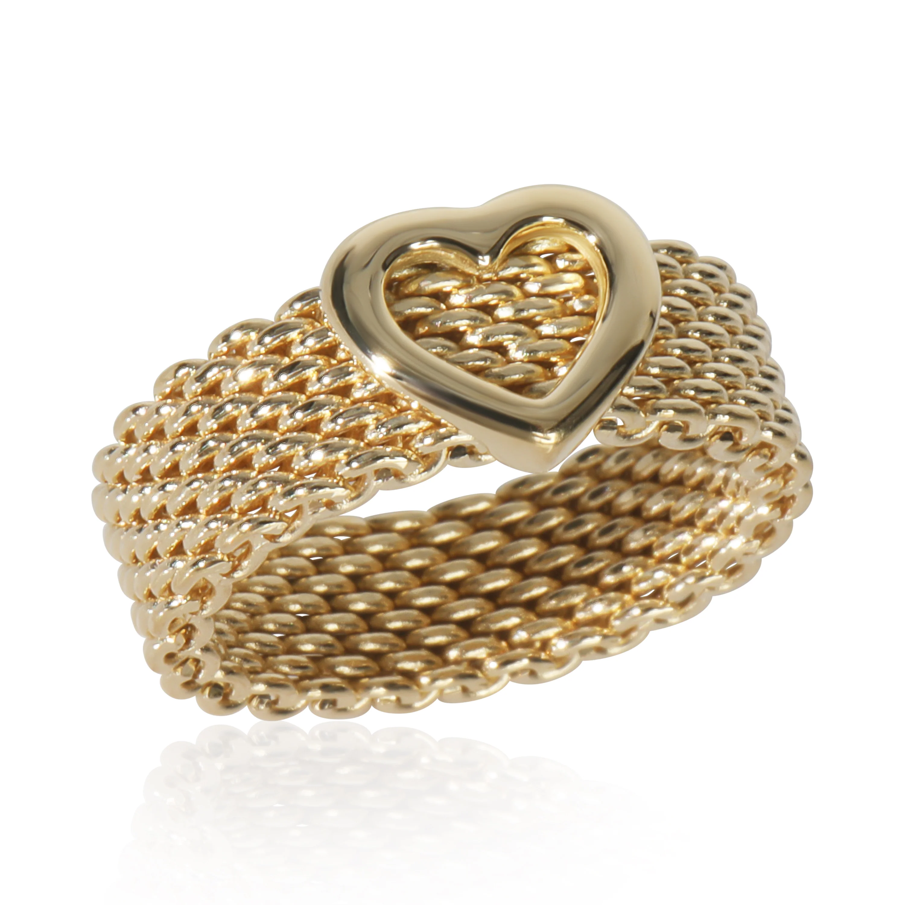 Yellow Gold Somerset Mesh Ring - Image 7