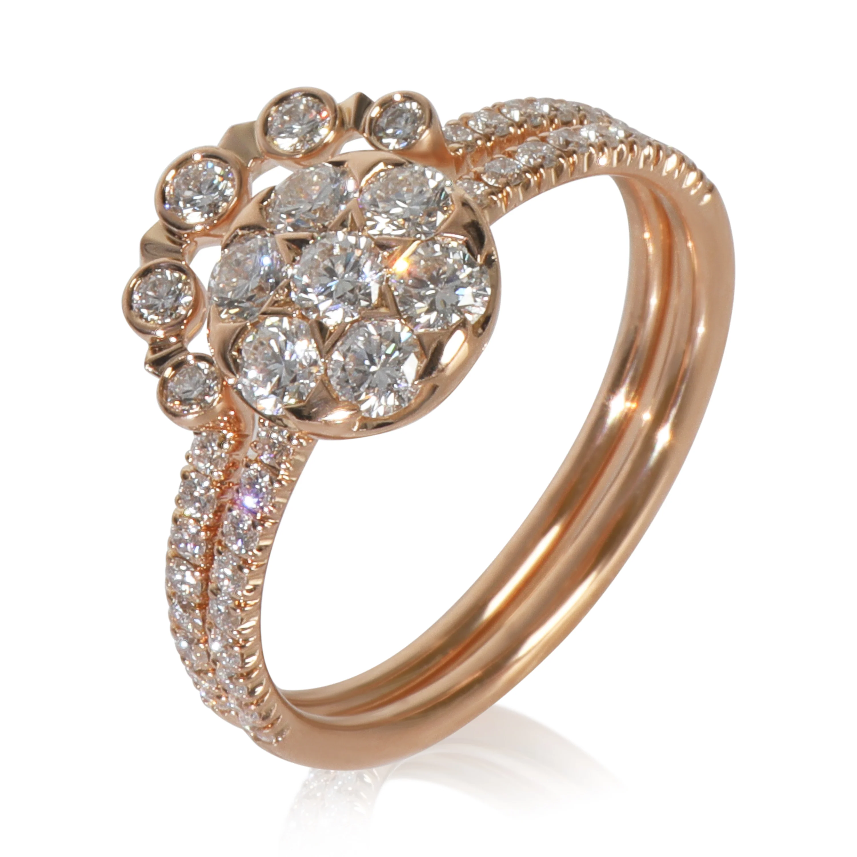 Rose Gold Diamond Etincelle Ring - Image 9