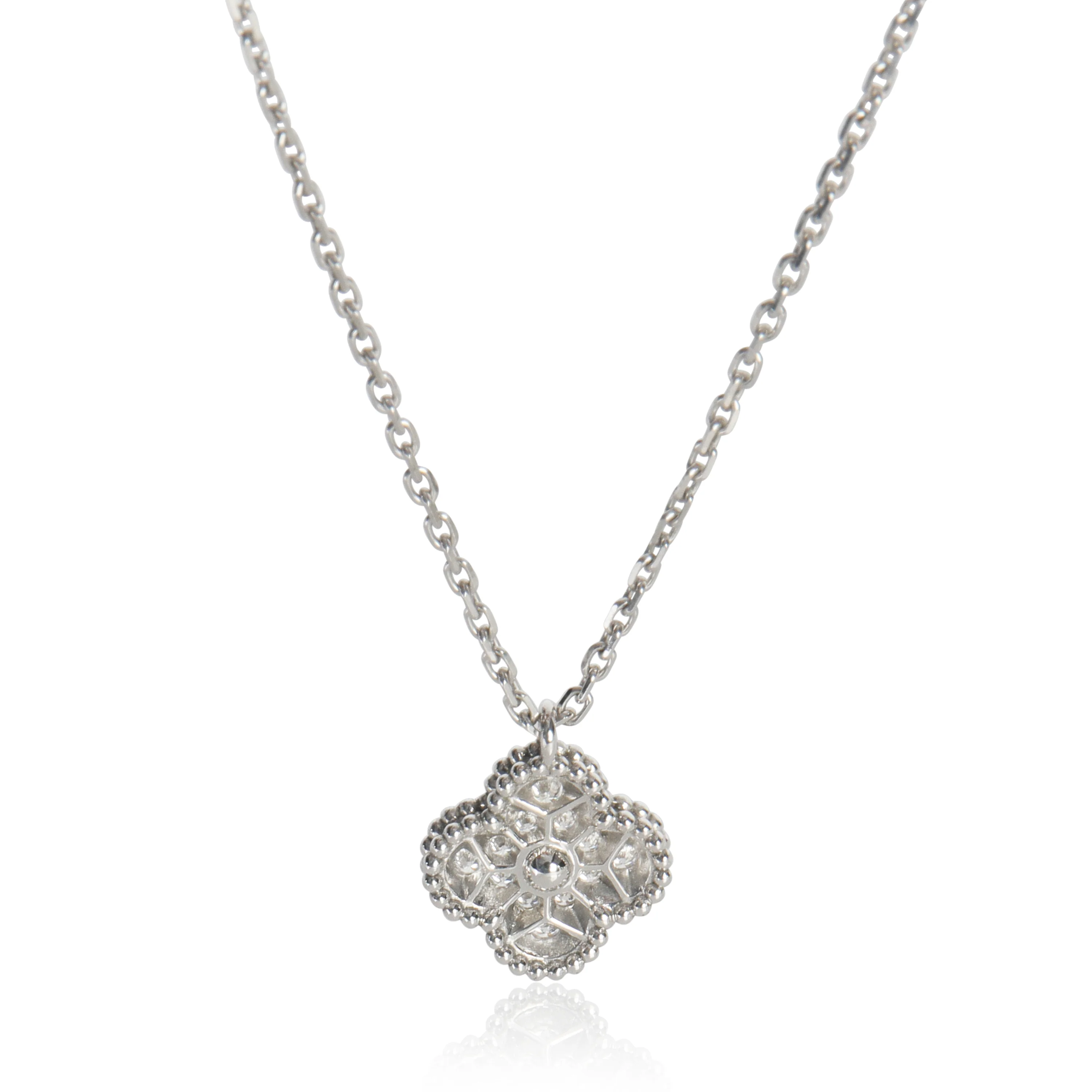 White Gold Diamond Sweet Alhambra Pendant - Image 3