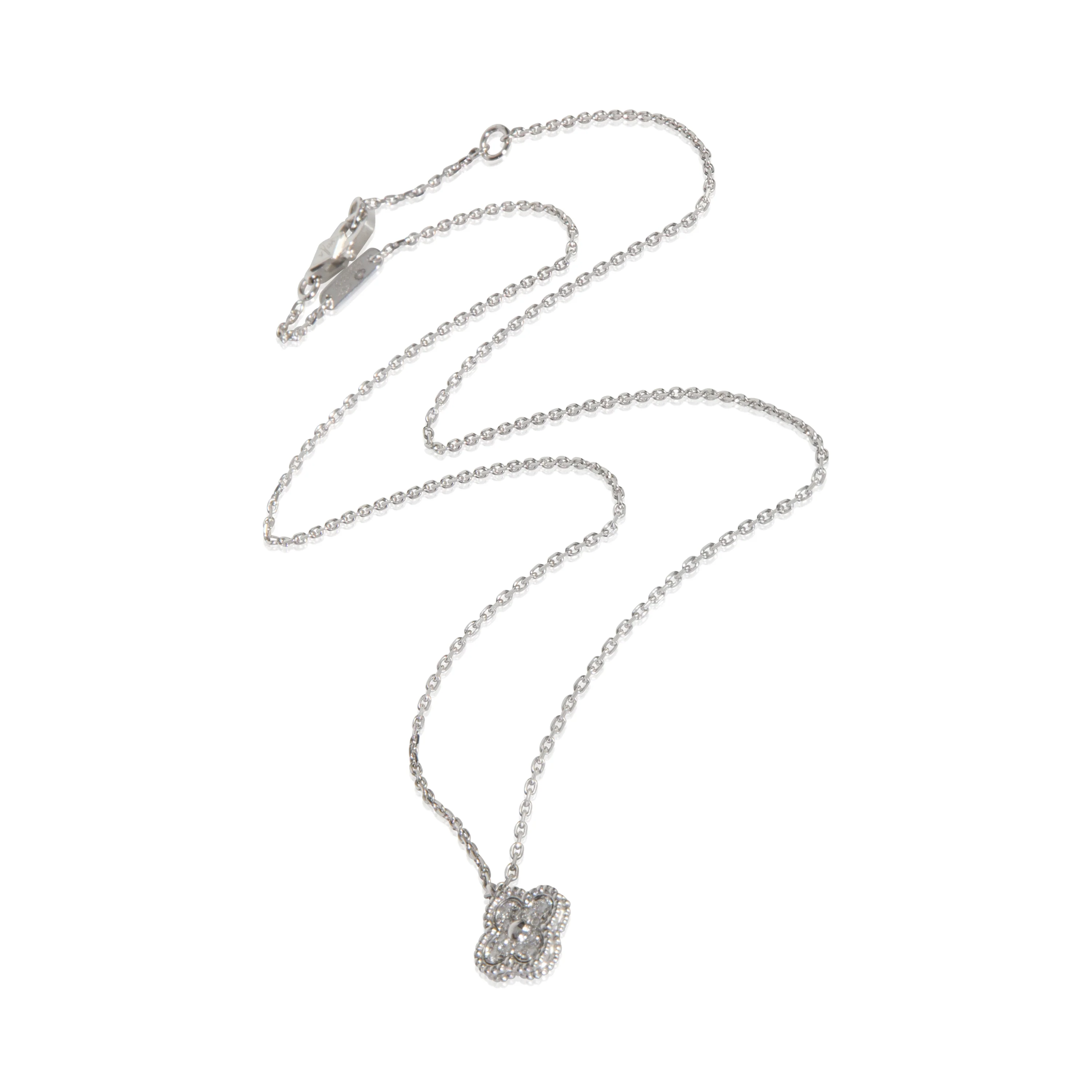 White Gold Diamond Sweet Alhambra Pendant - Image 4