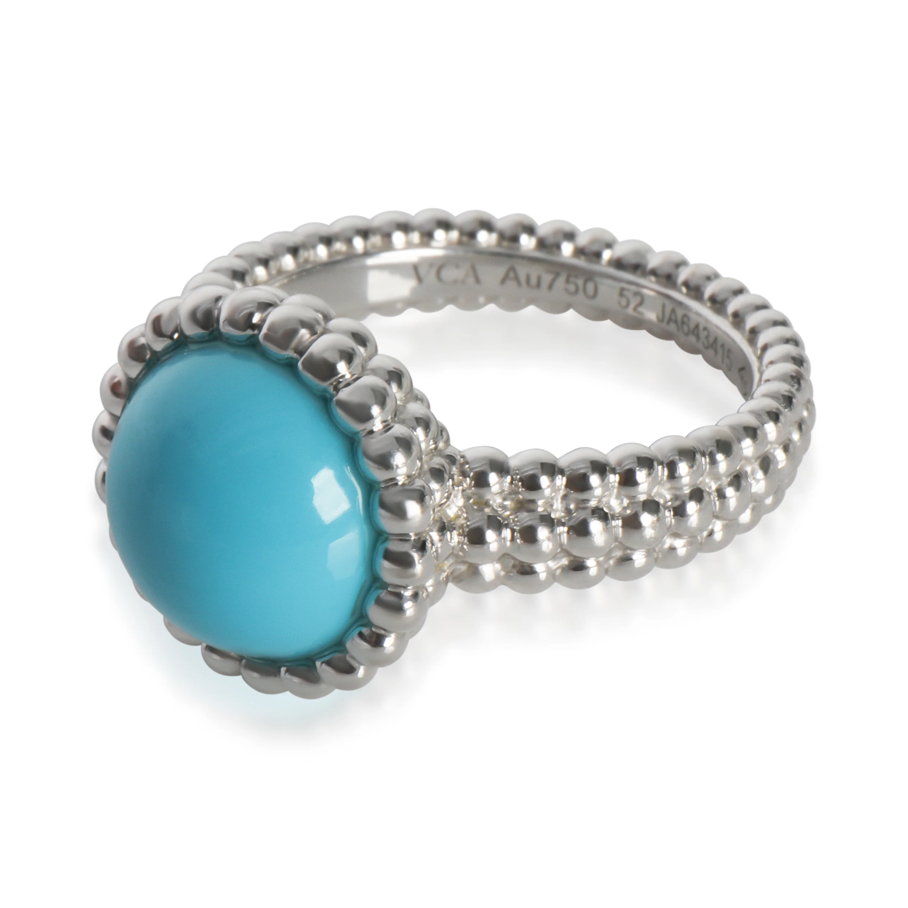 White Gold Turquoise Perlee Couleurs Ring - Image 2