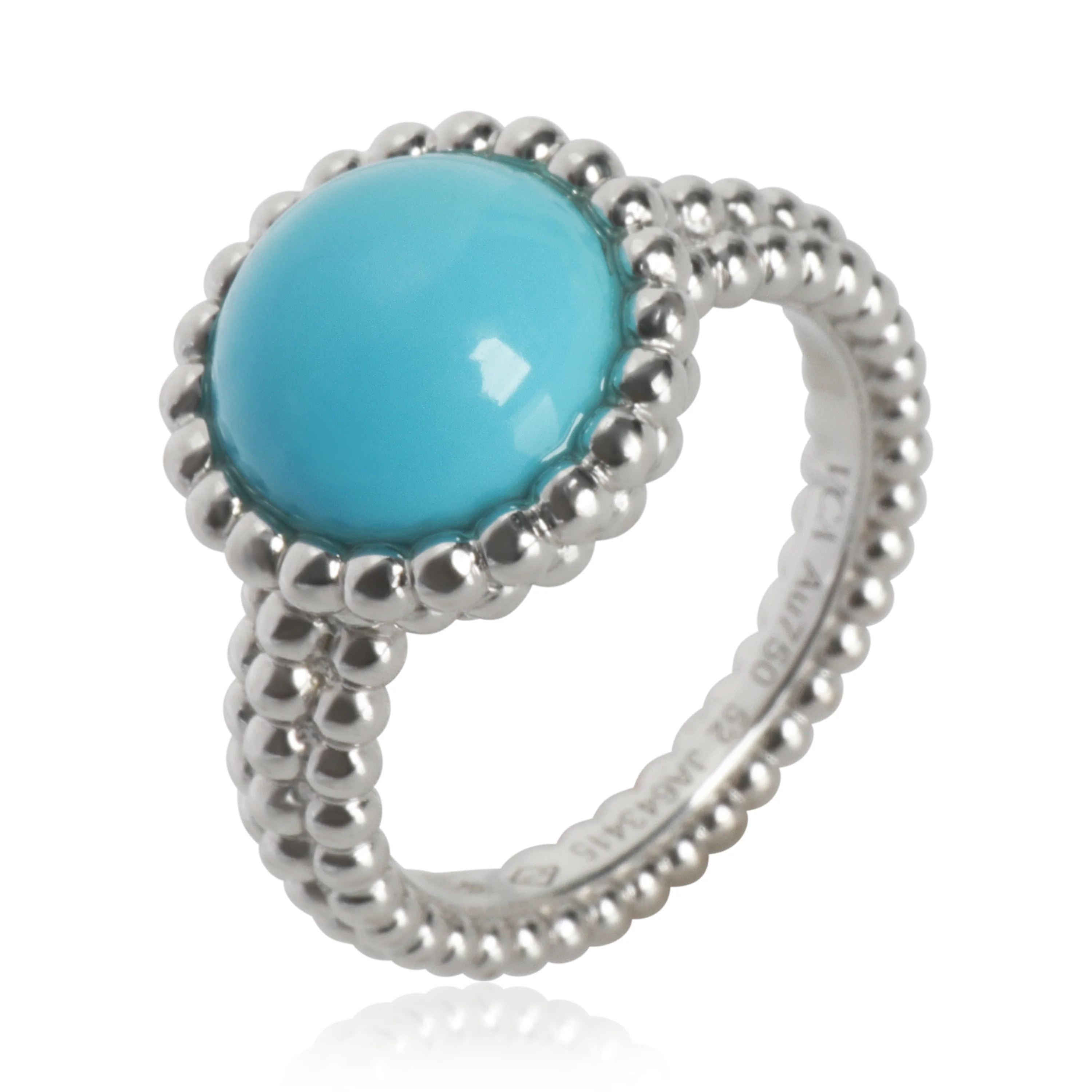 White Gold Turquoise Perlee Couleurs Ring - Image 5
