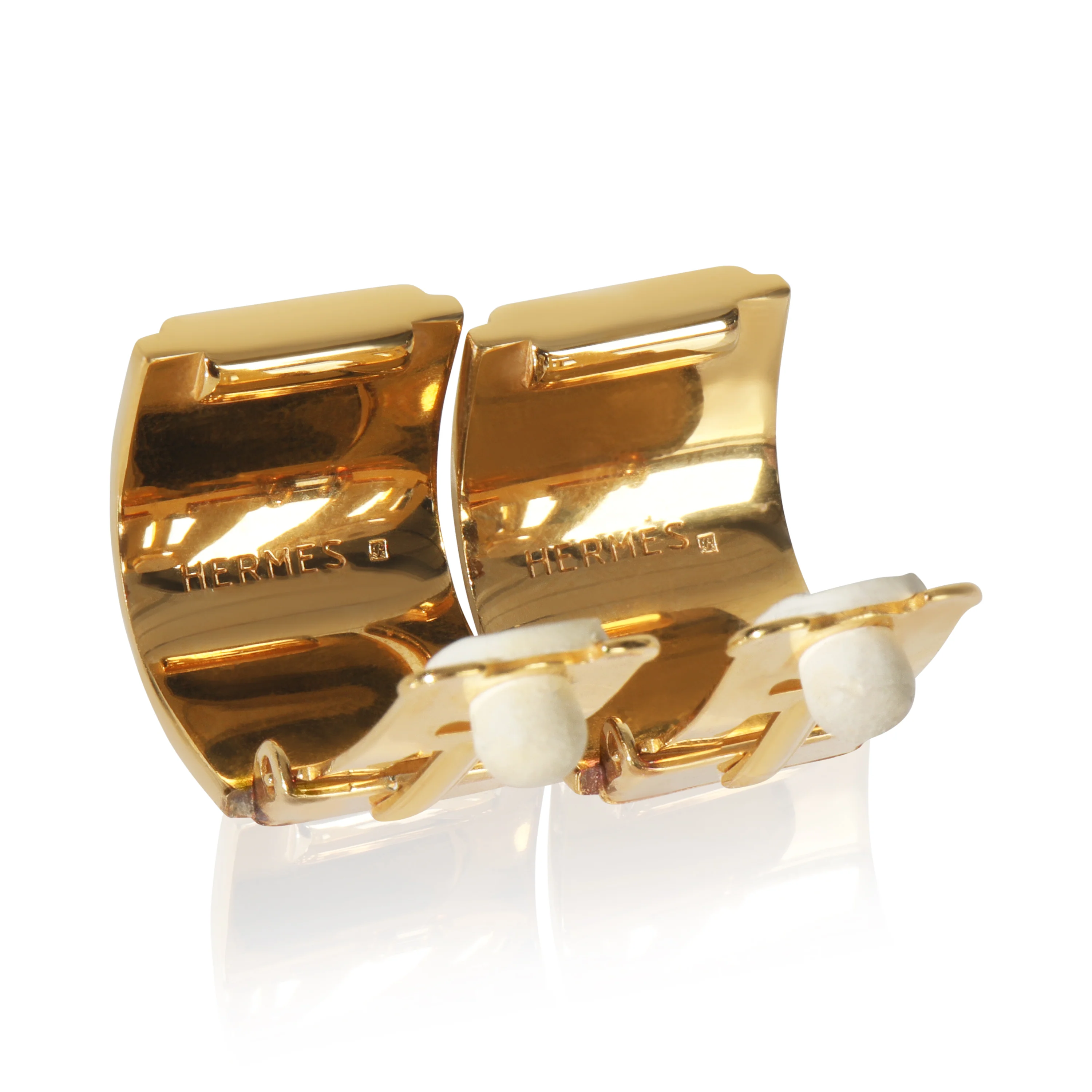Gold-Plated  Enamel Clip On Earrings - Image 4