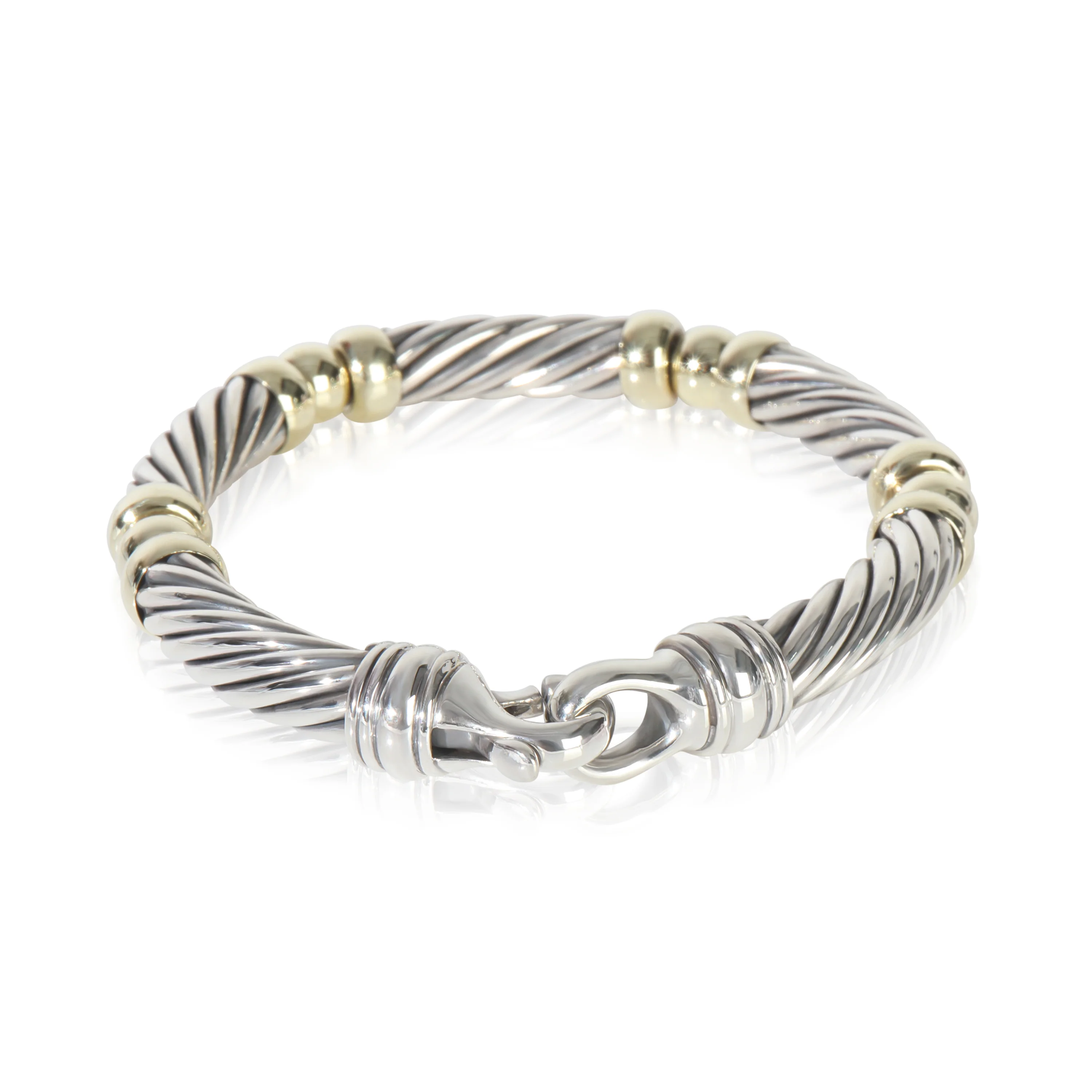 Yellow Gold & Sterling Silver  Metro Cable Bracelet - Image 3