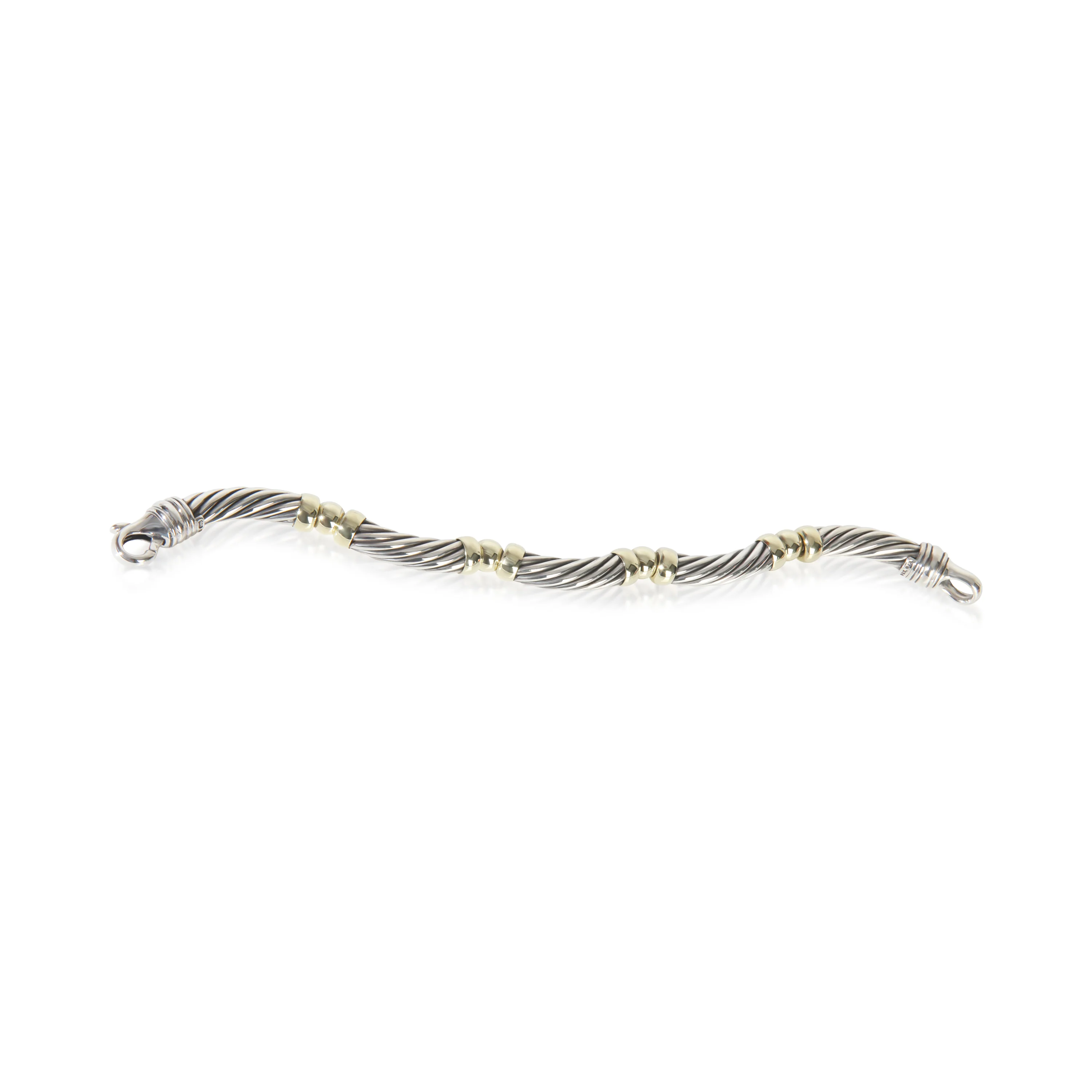 Yellow Gold & Sterling Silver  Metro Cable Bracelet - Image 4