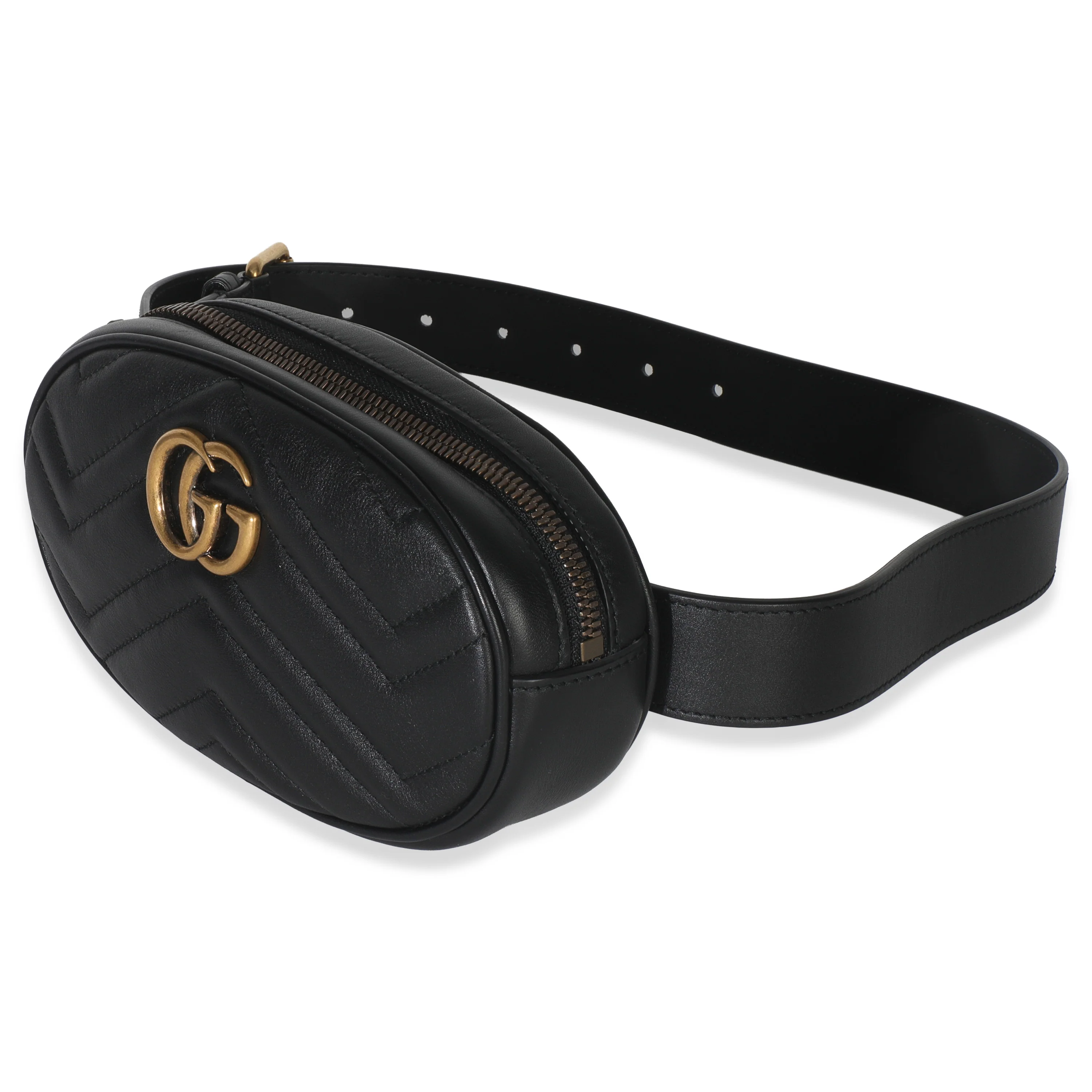 Black Matelasse Calfskin GG Marmont Belt Bag 75/30 - Image 2