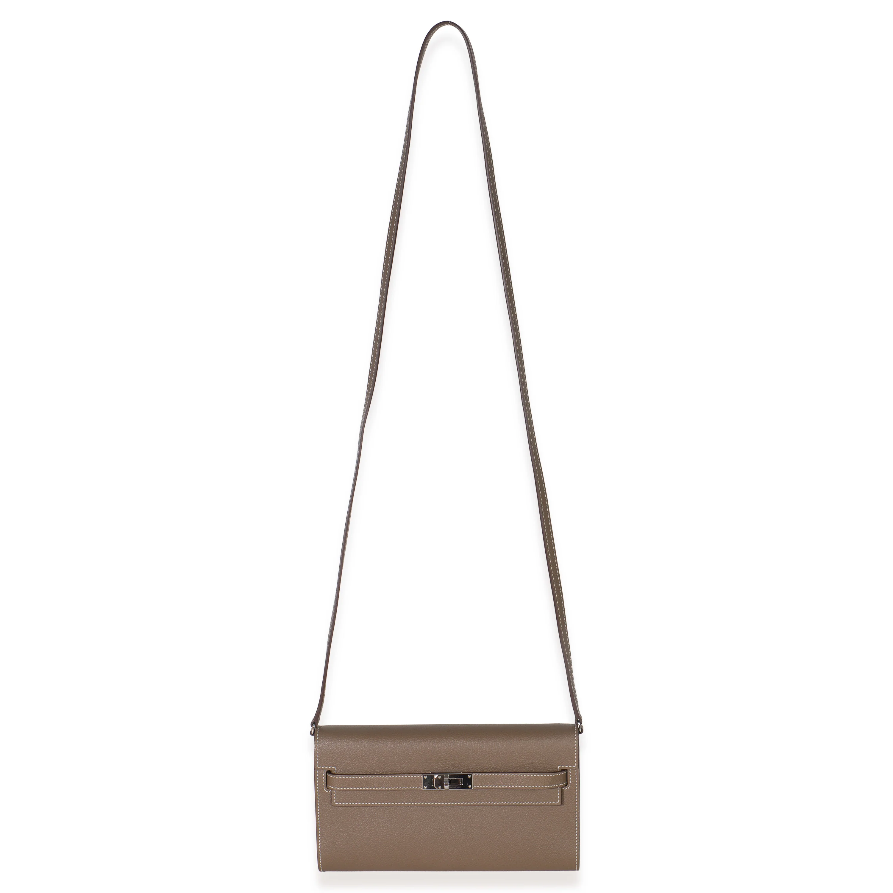 Etoupe Evercolor Kelly Wallet To Go PHW - Image 8