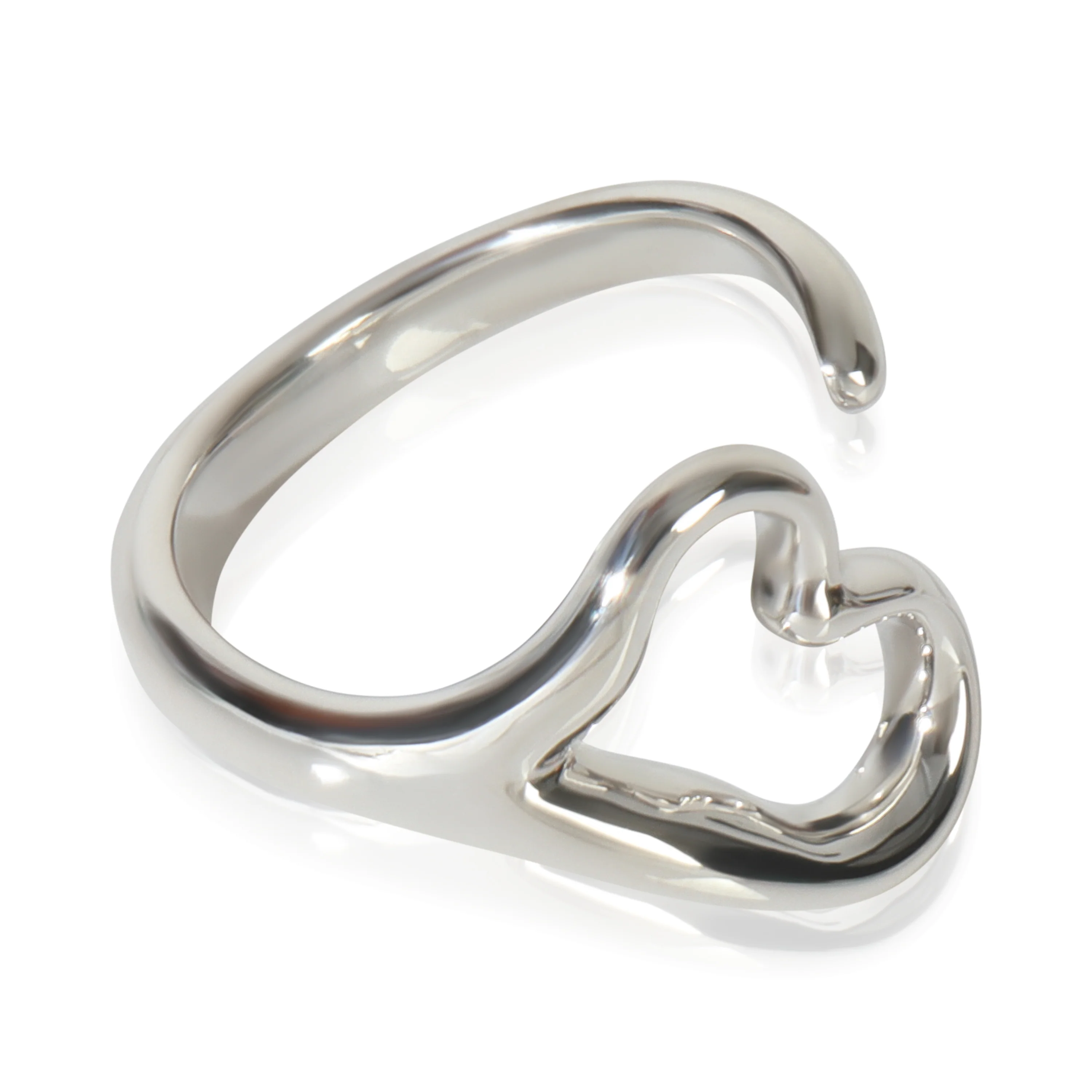 Sterling Silver  Elsa Peretti Open Heart Ring - Image 2