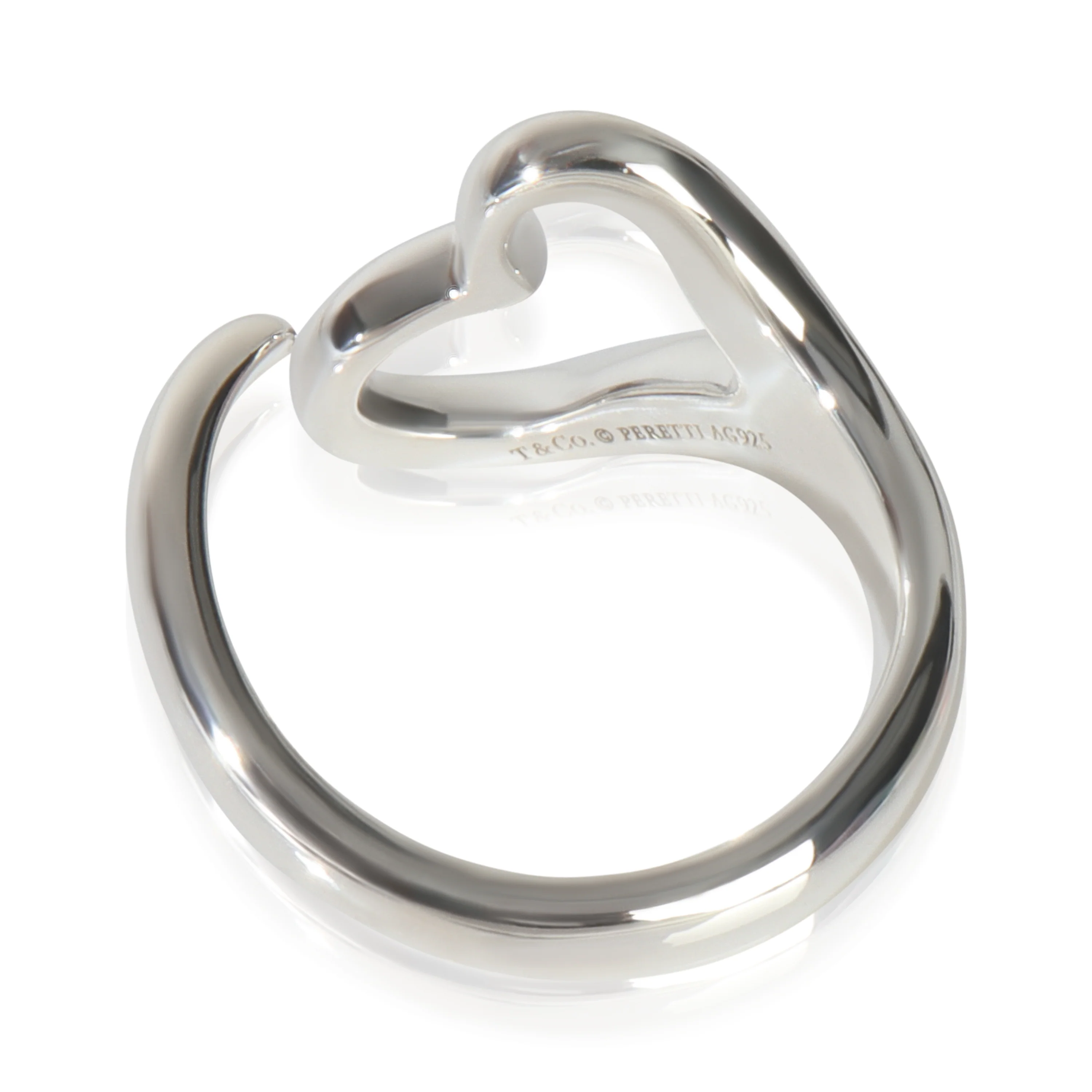 Sterling Silver  Elsa Peretti Open Heart Ring - Image 3