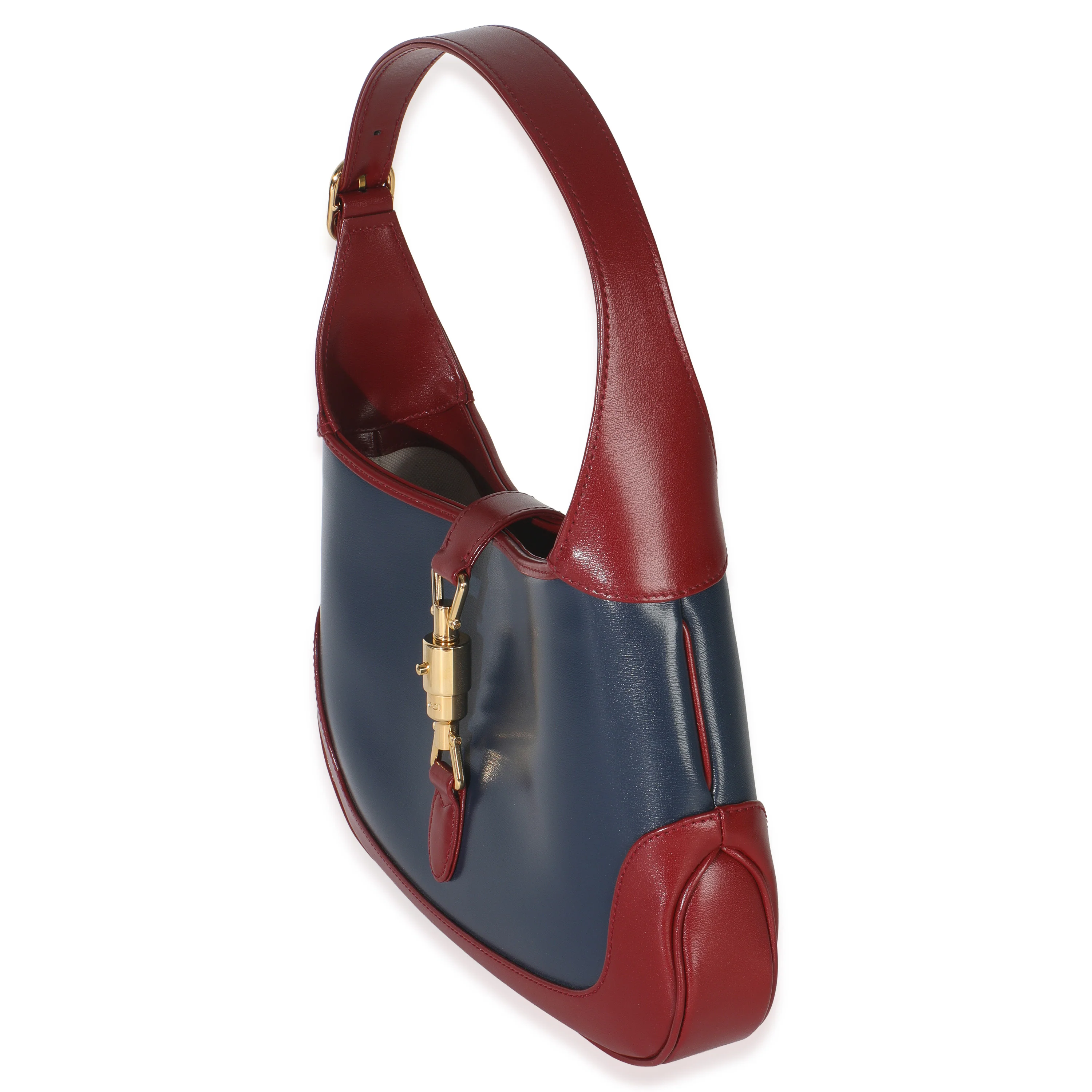 Red Blue Boarded Dyana Lux Calfskin Bi-Color Small Jackie 1961 Hobo - Image 2