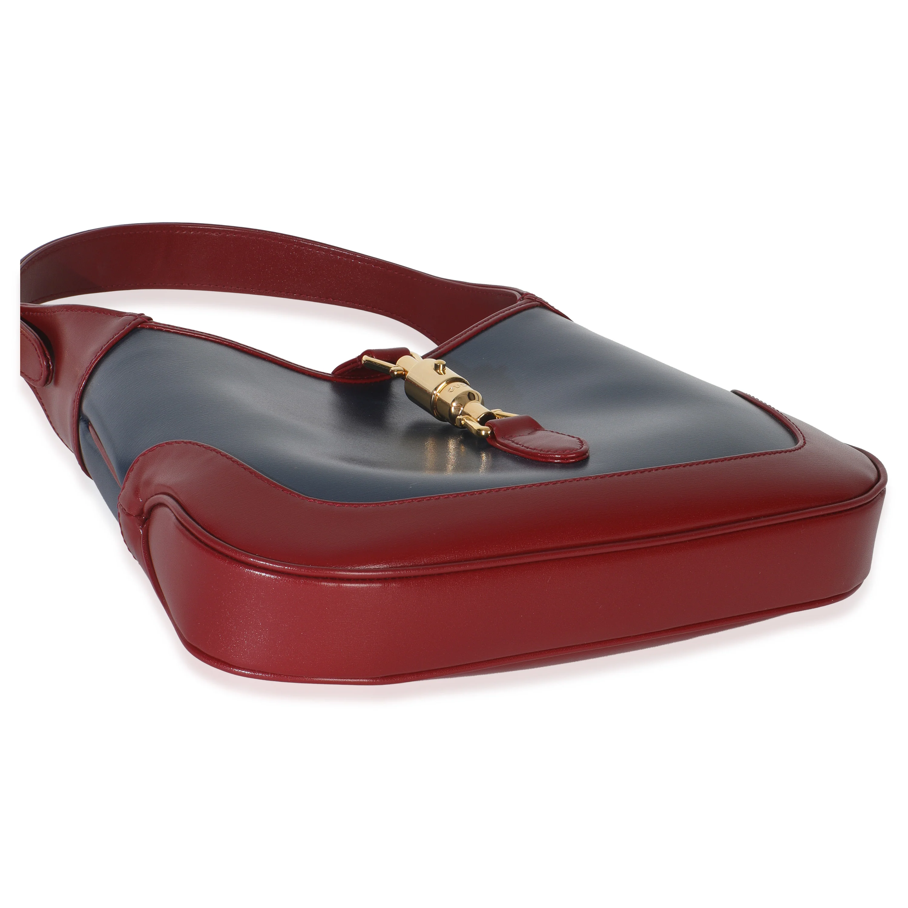 Red Blue Boarded Dyana Lux Calfskin Bi-Color Small Jackie 1961 Hobo - Image 5
