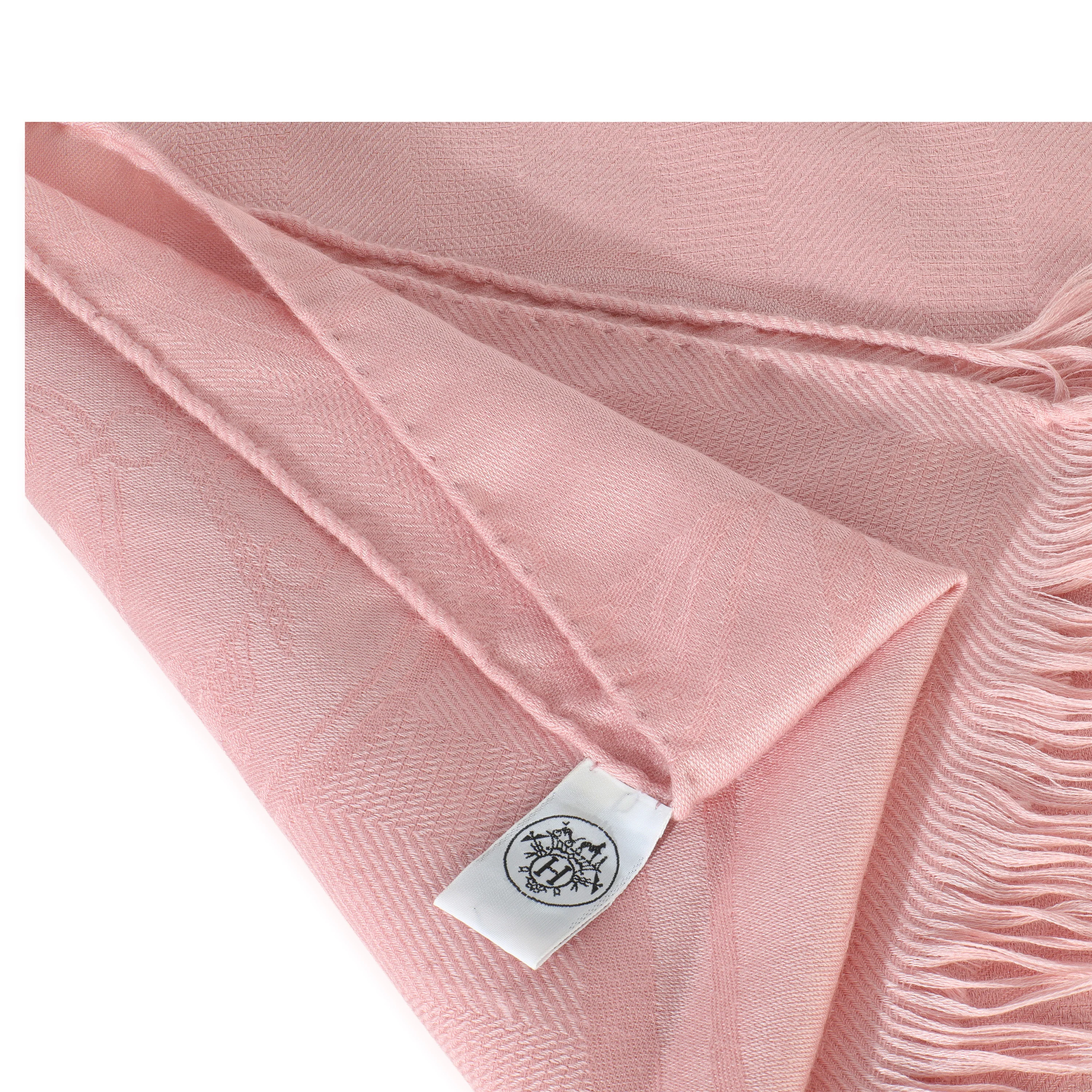 Rose Pale Cashmere Silk New Libris Stole - Image 3