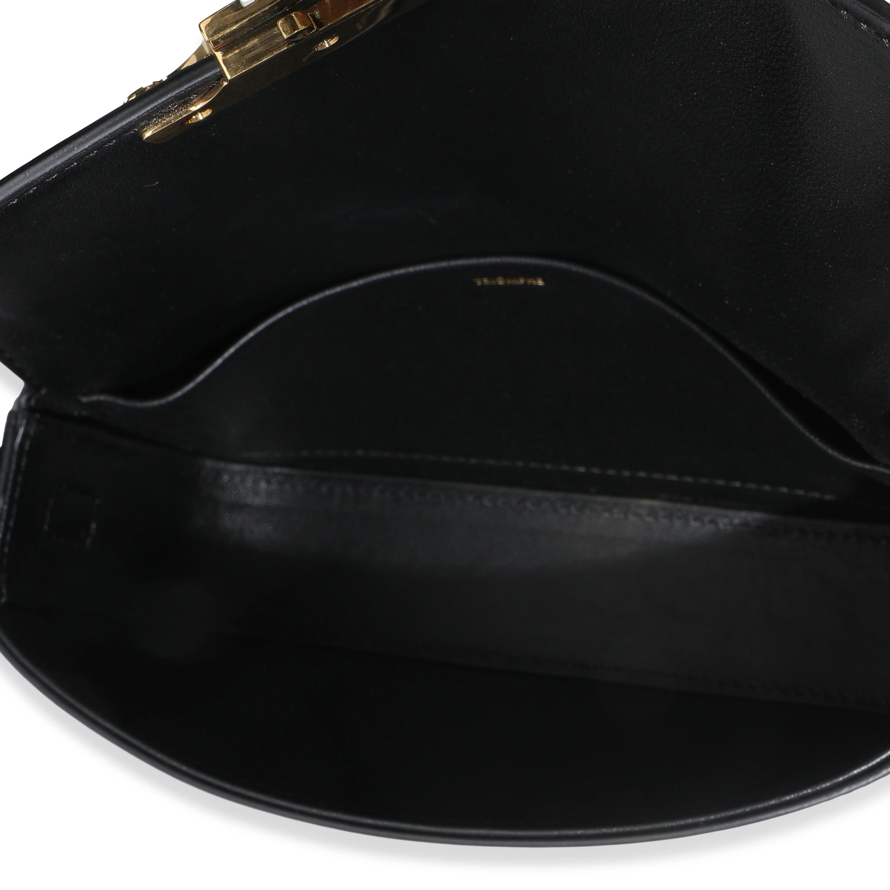 Black Shiny Calfskin Claude Triomphe Shoulder Bag - Image 9