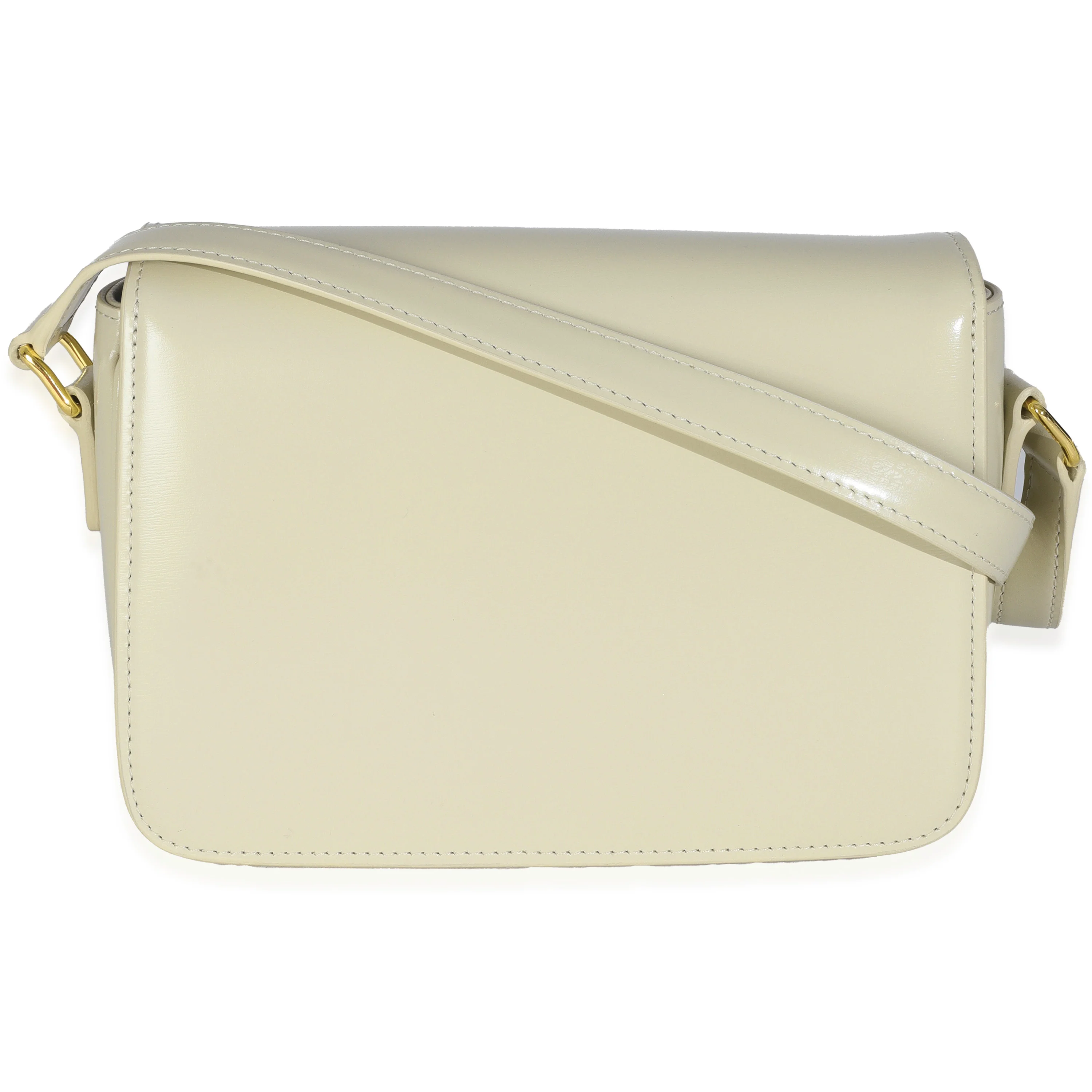 Light Stone Shiny Calfskin Classique Triomphe Bag - Image 4