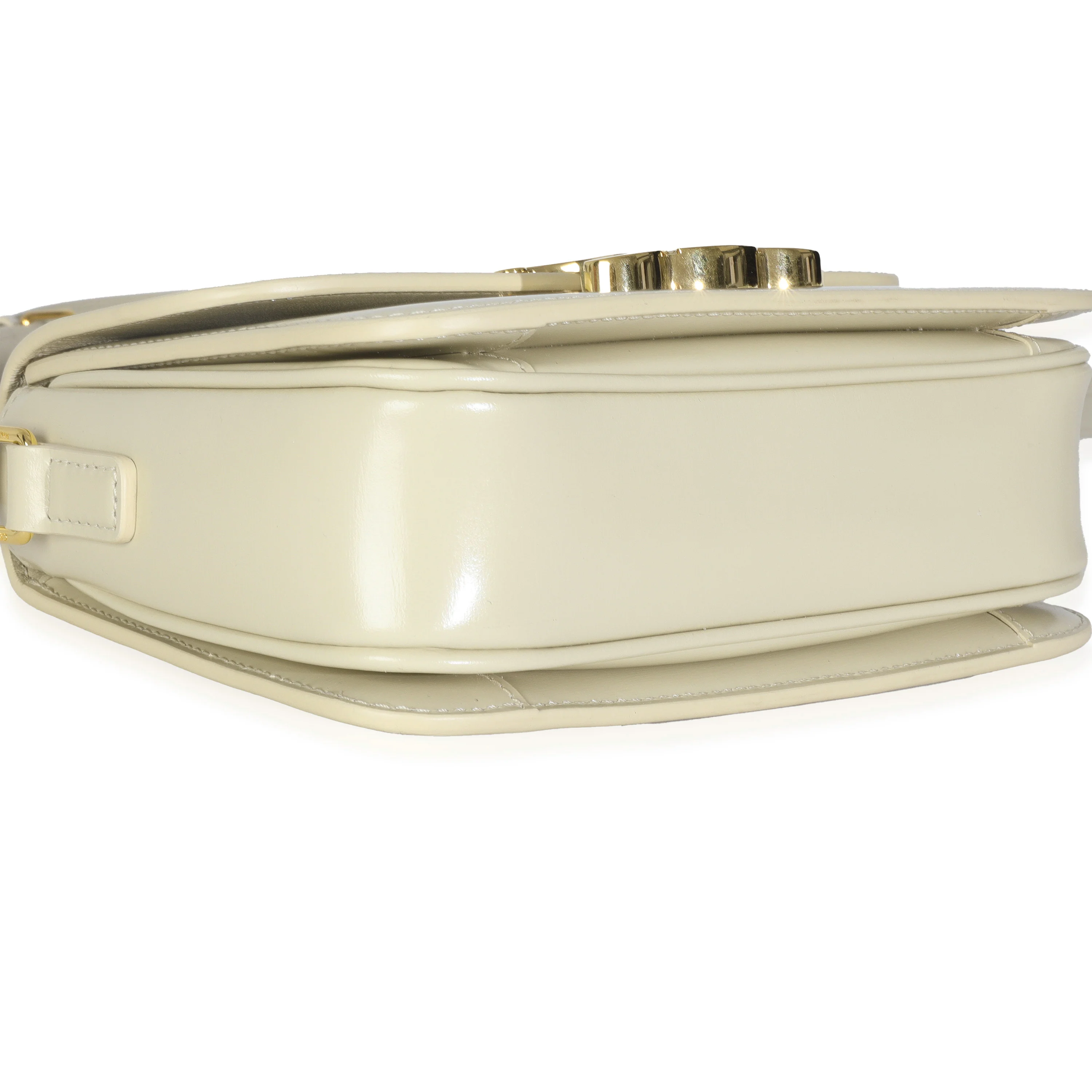 Light Stone Shiny Calfskin Classique Triomphe Bag - Image 7