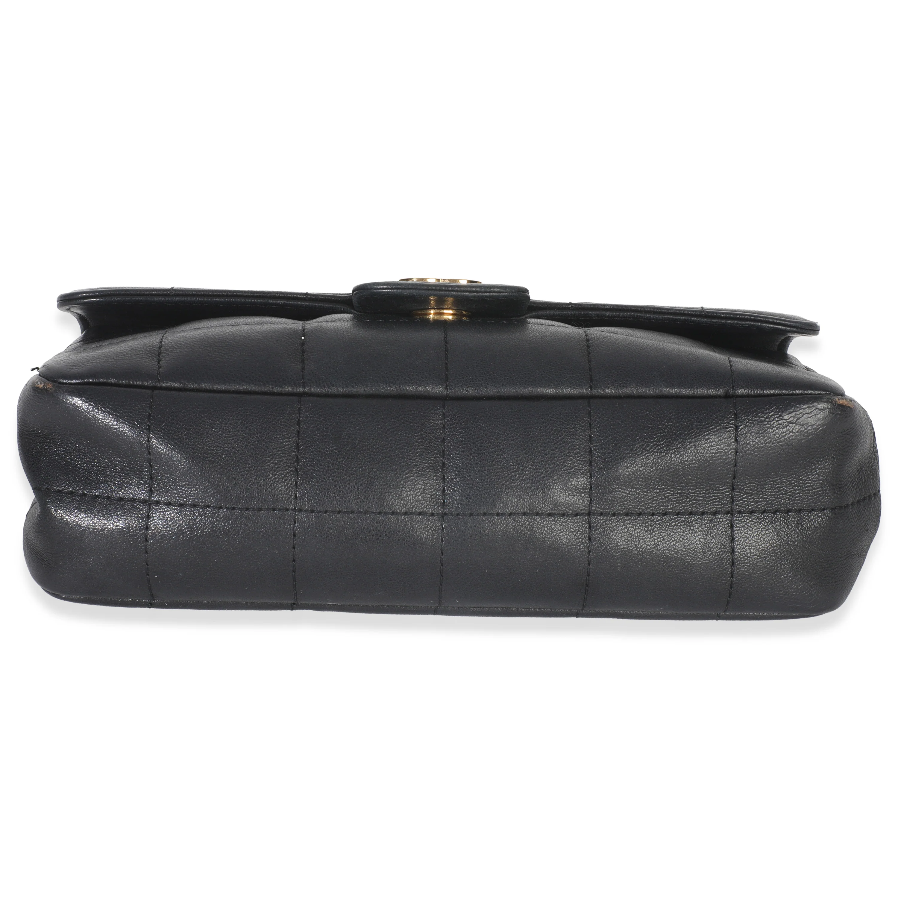 Black Quilted Lambskin Mini Chocolate Bar Flap Bag - Image 5