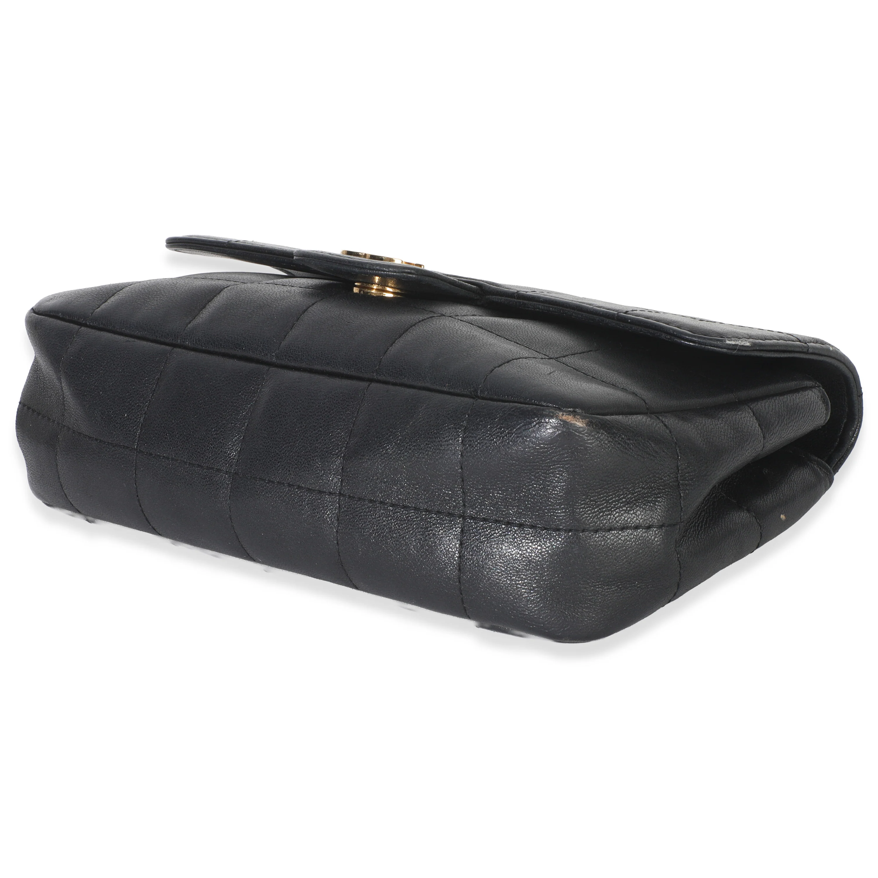Black Quilted Lambskin Mini Chocolate Bar Flap Bag - Image 7