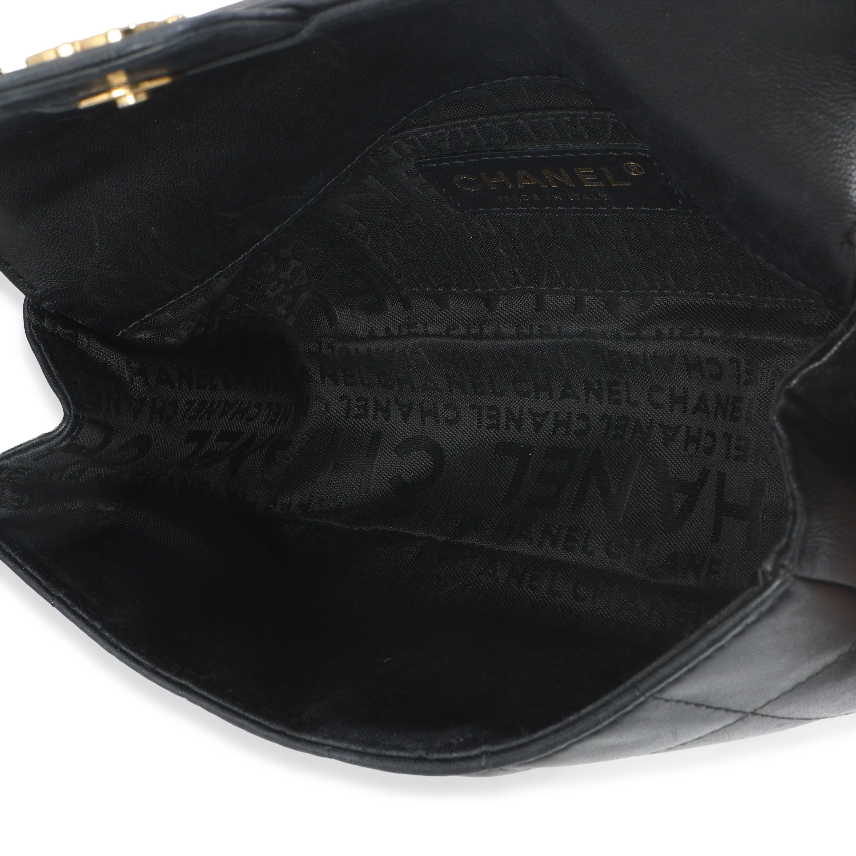Black Quilted Lambskin Mini Chocolate Bar Flap Bag - Image 9