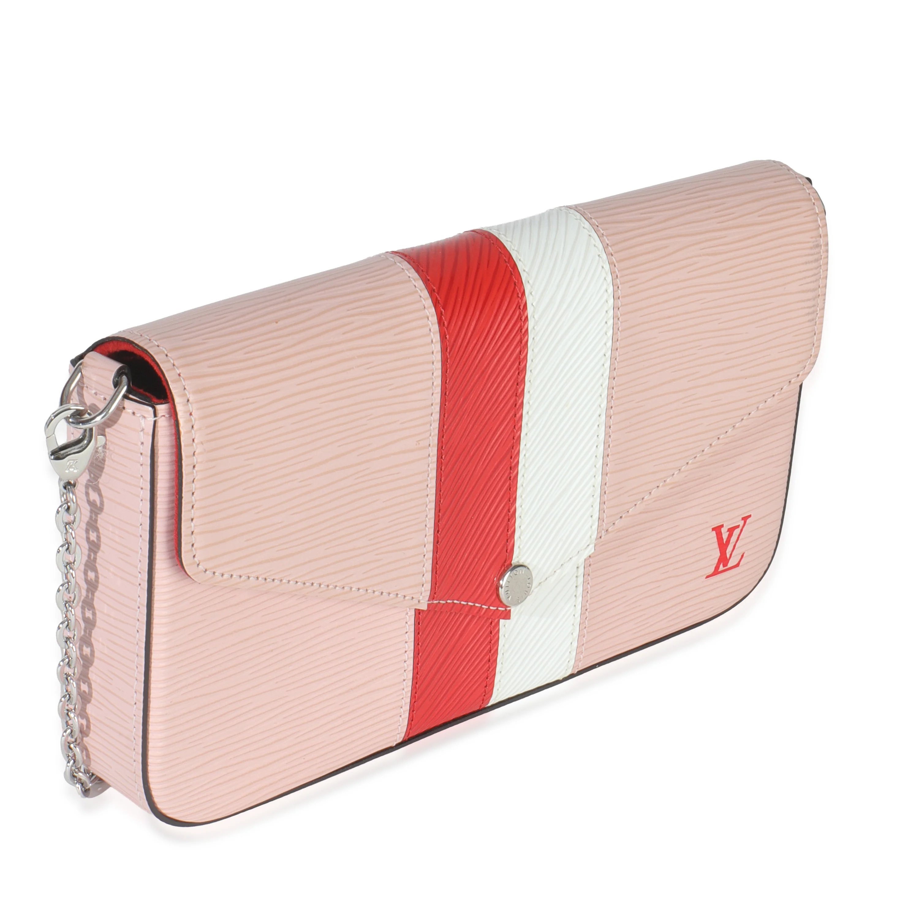 Rose Ballerine Epi Stripe Felicie Pochette - Image 4