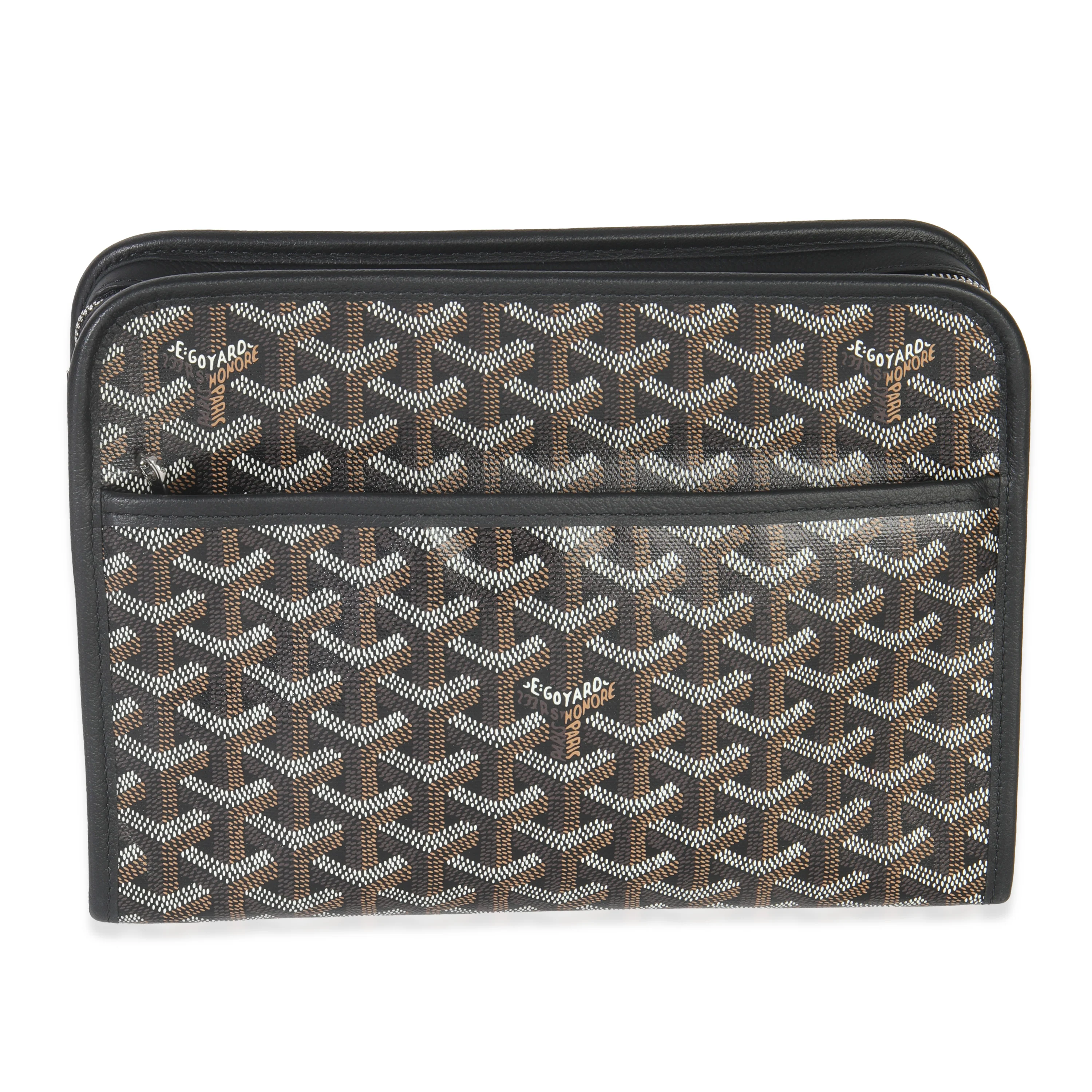 Black Goyardine Canvas Jouvence Toiletry MM