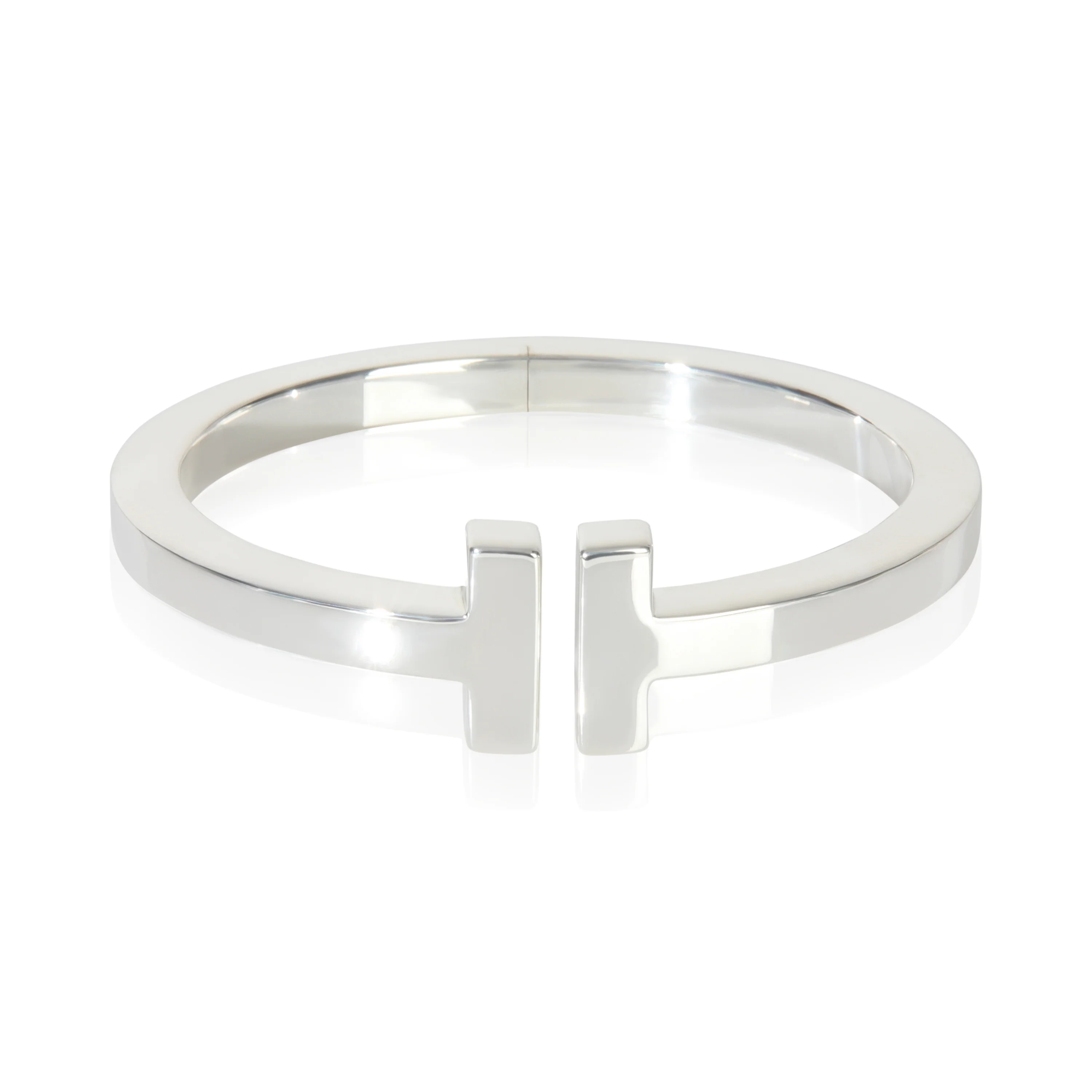 Sterling Silver  Tiffany T Square Hinged Bracelet