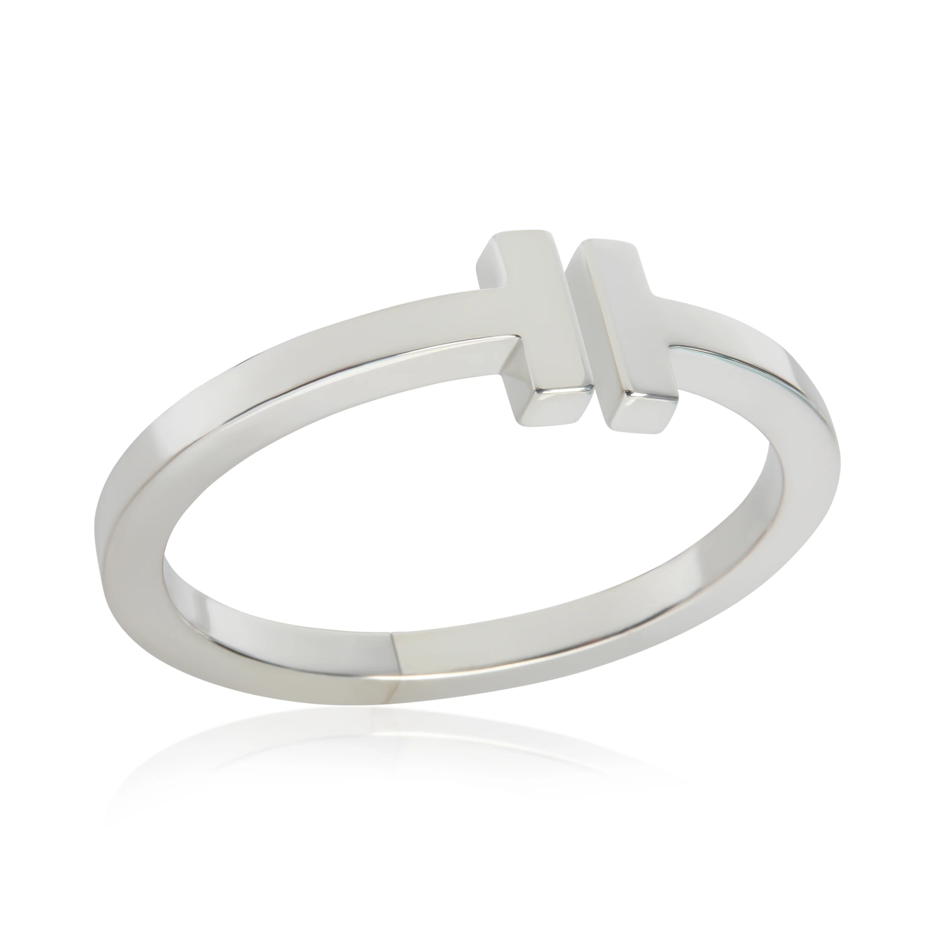Sterling Silver  Tiffany T Square Hinged Bracelet - Image 6